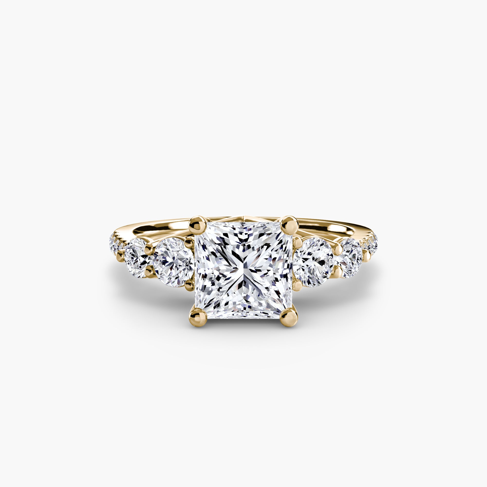 Terraza 5-Stone Ring with Pavé Band