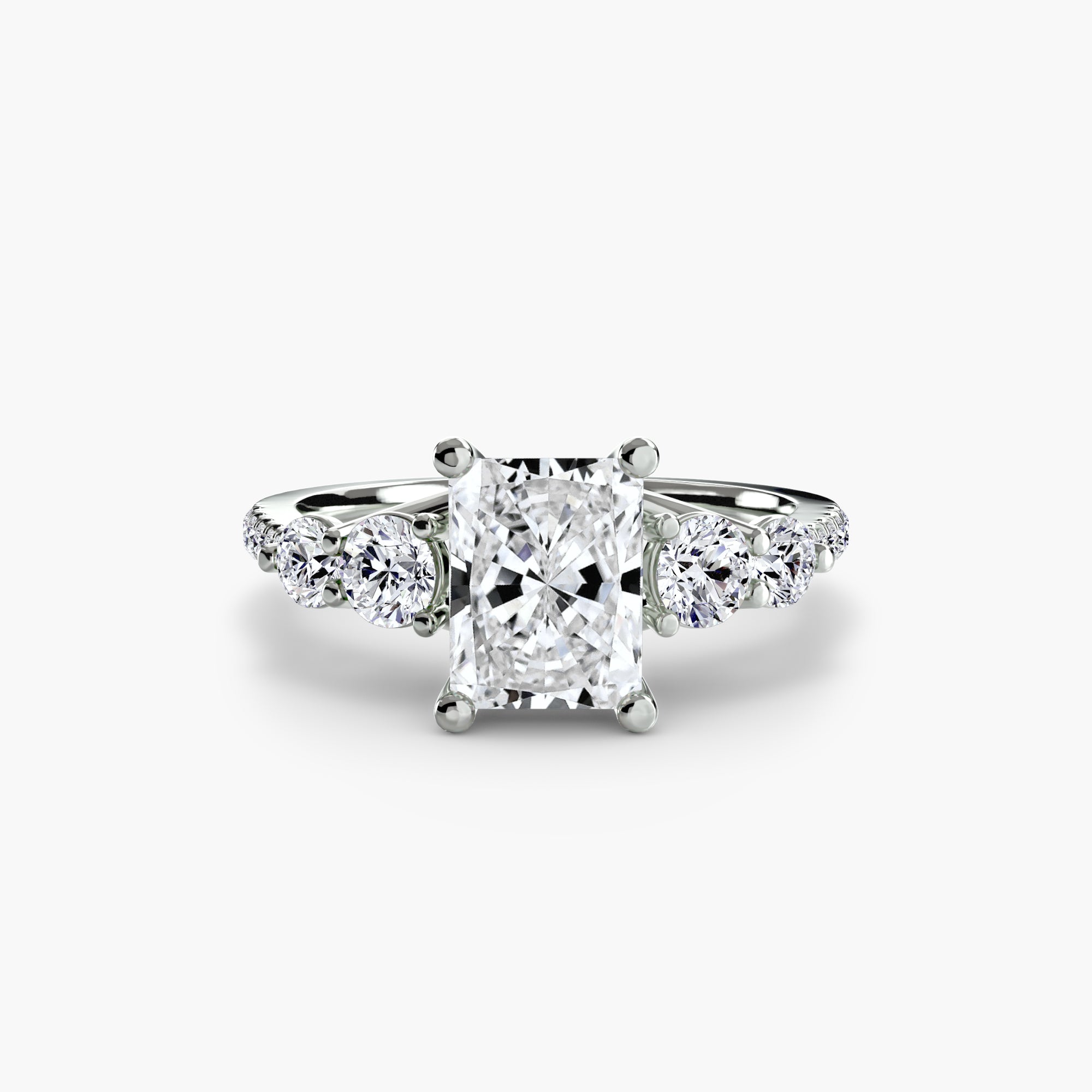 Terraza 5-Stone Ring with Pavé Band
