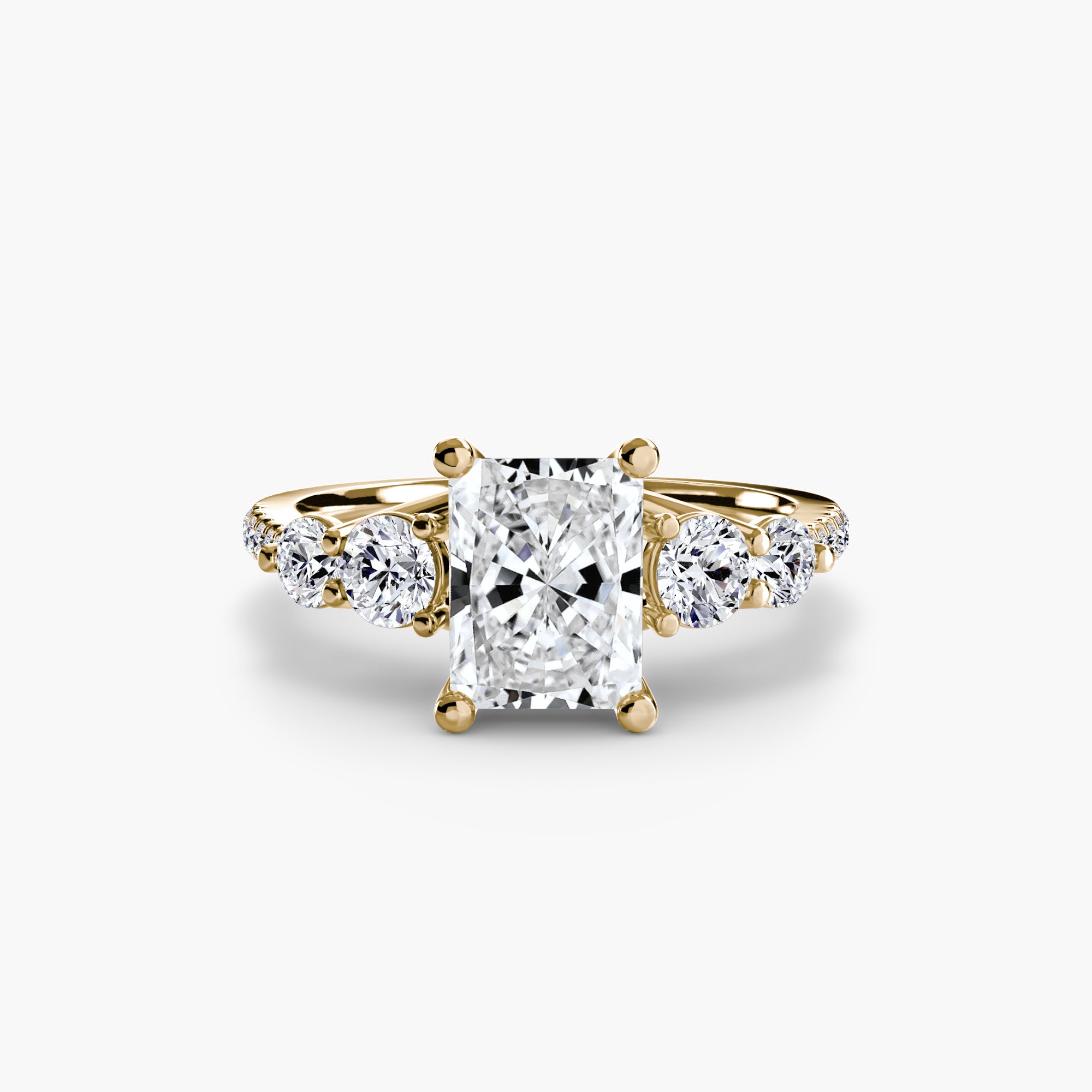 Terraza 5-Stone Ring with Pavé Band
