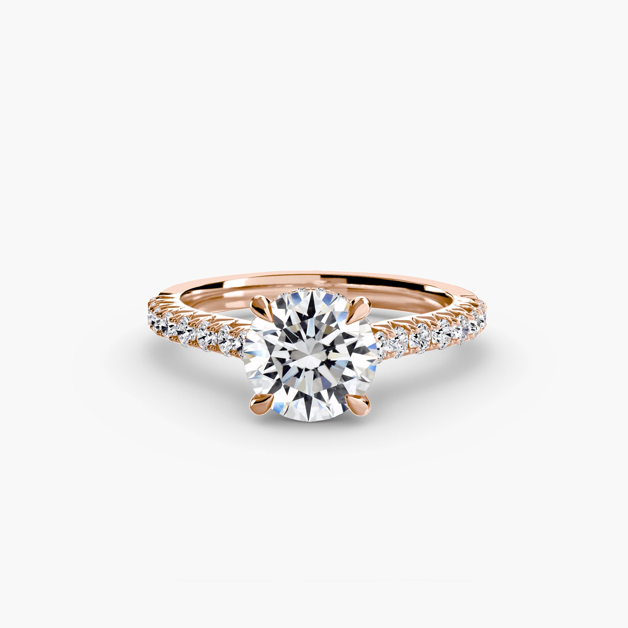 Milan Solitaire with Pavé Band