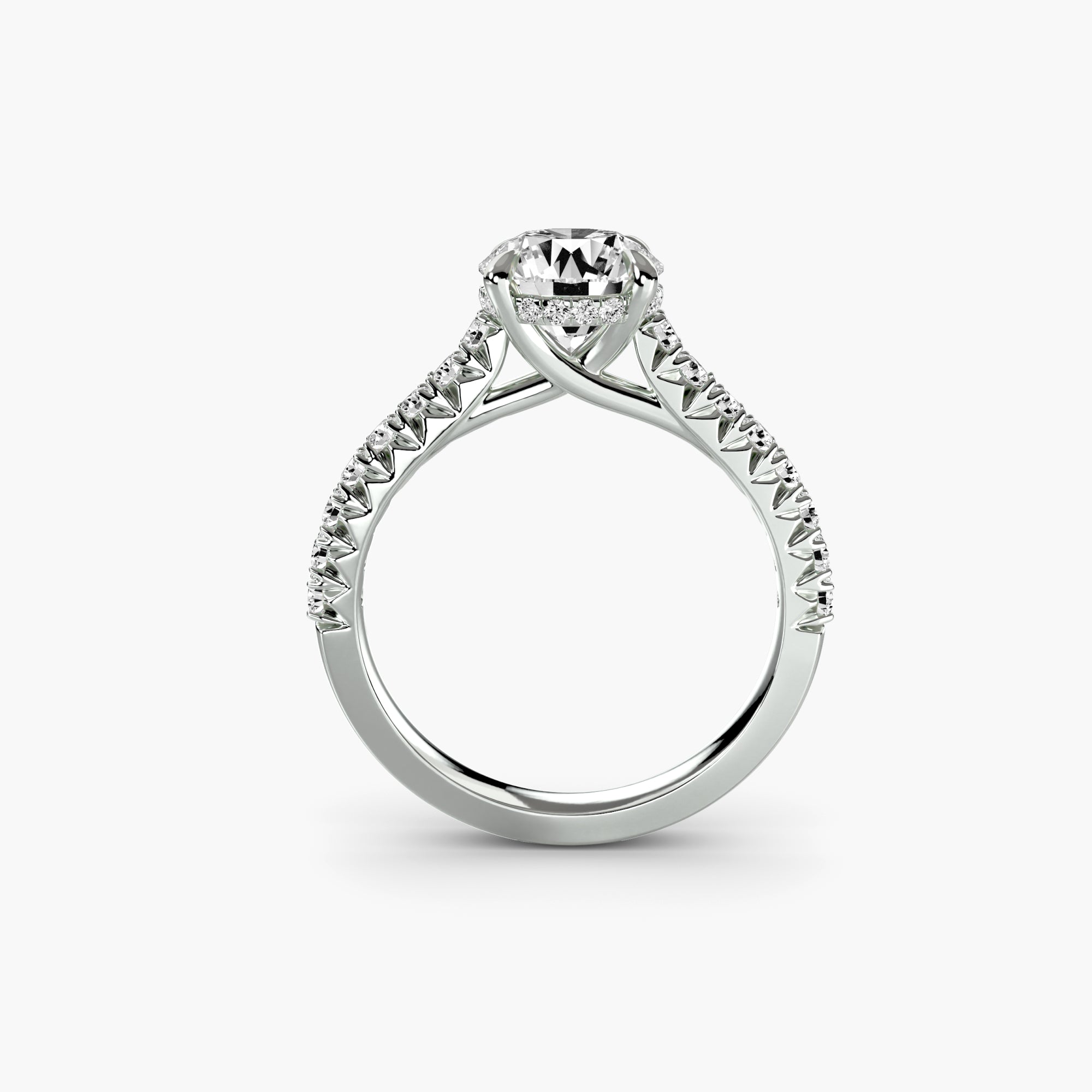 Milan Solitaire with Pavé Band