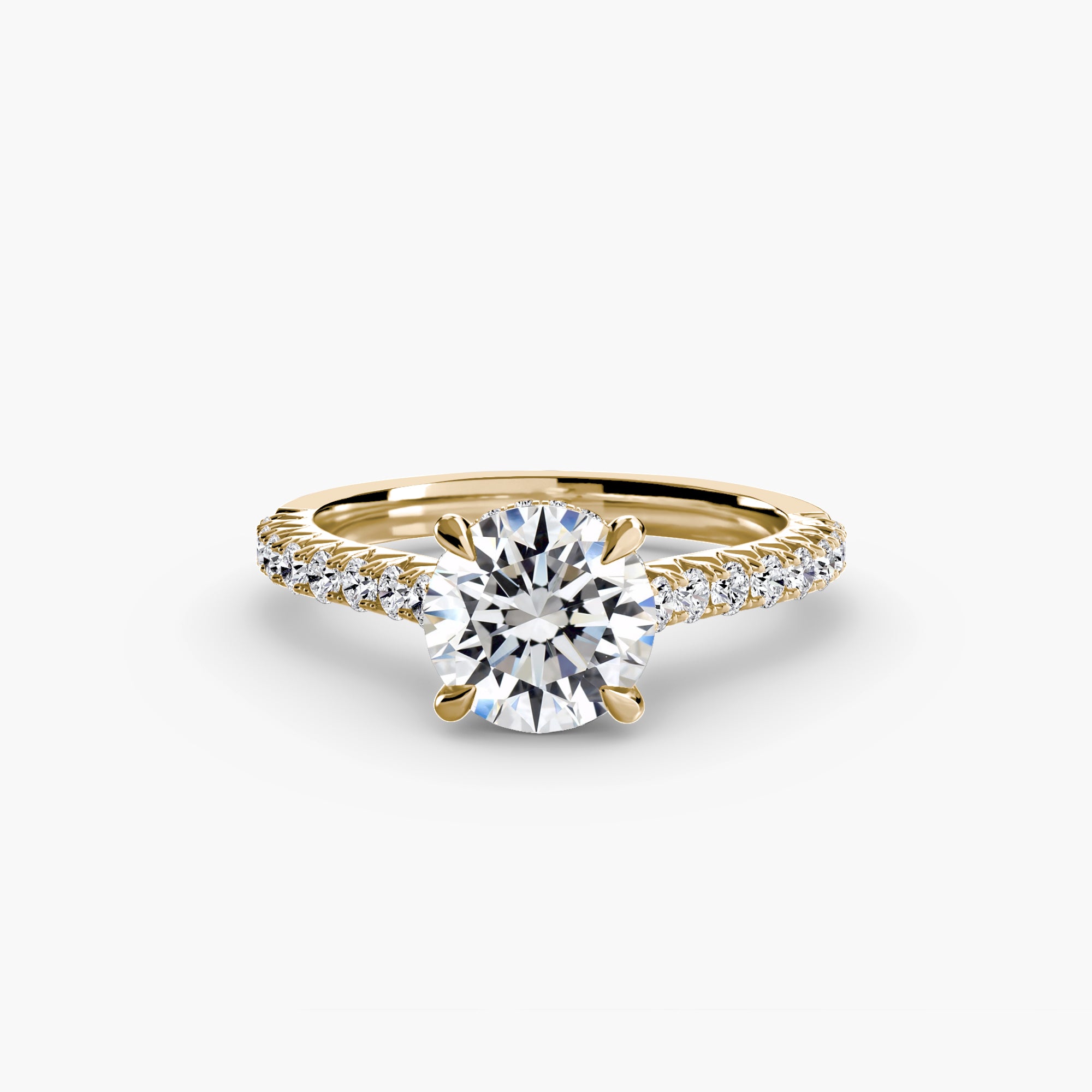 Milan Solitaire with Pavé Band