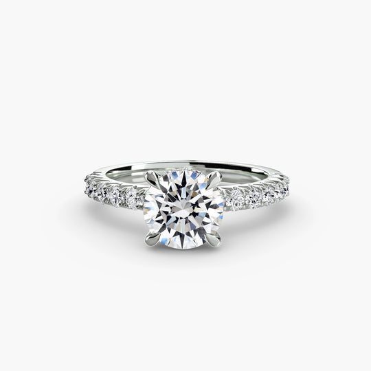 Ravello Solitaire with Pavé Band