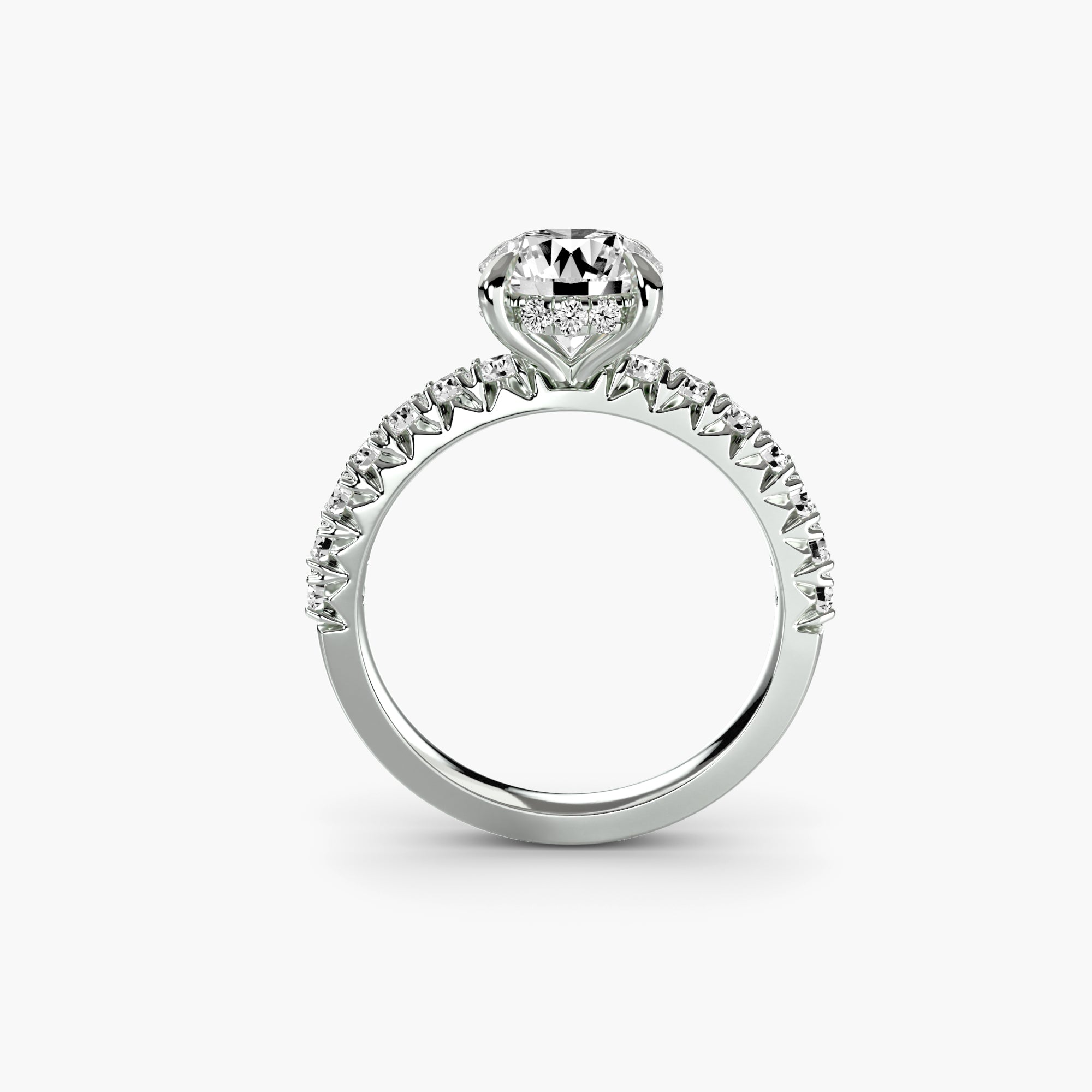 Ravello Solitaire with Pavé Band