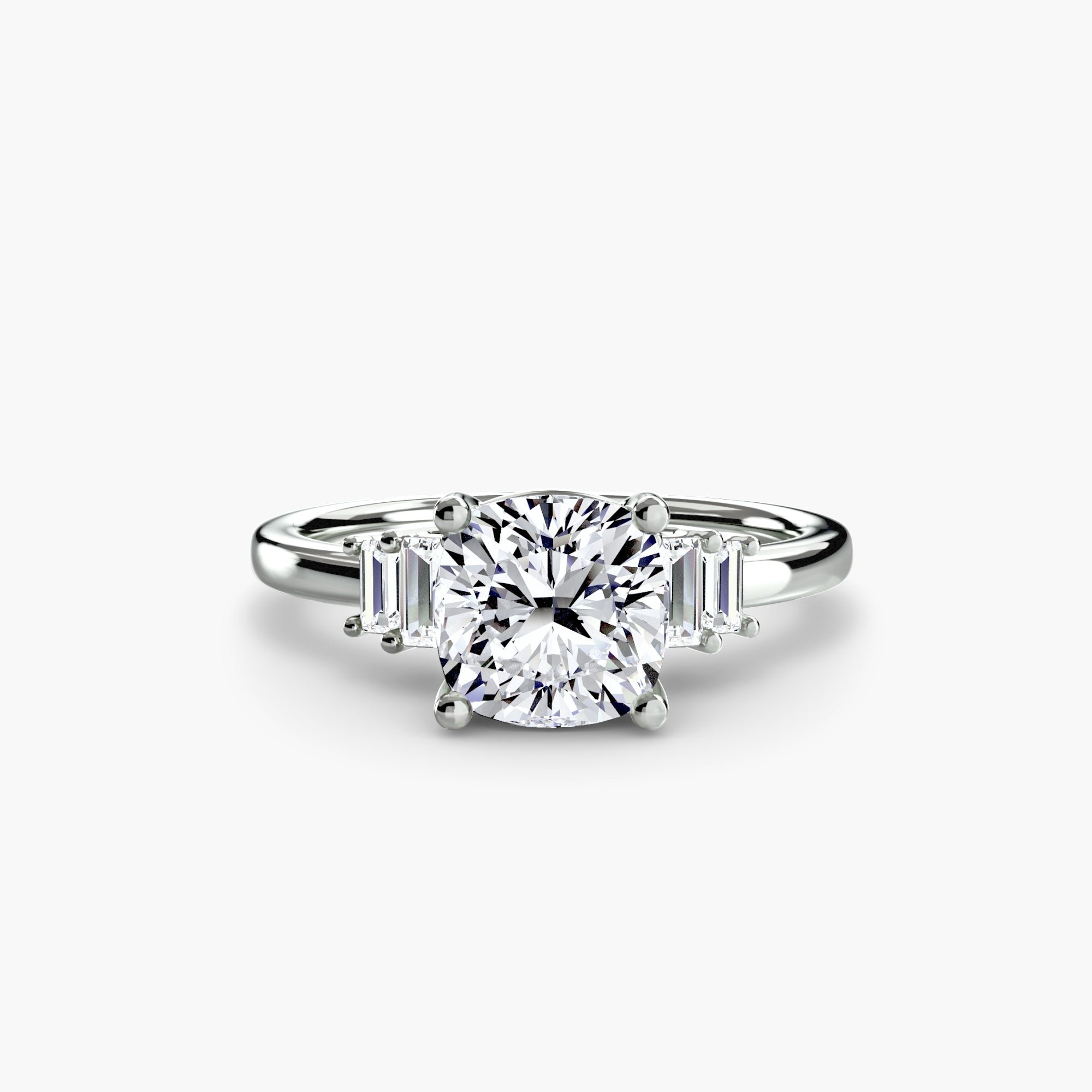 Saint-Tropez Baguette Accent Solitaire