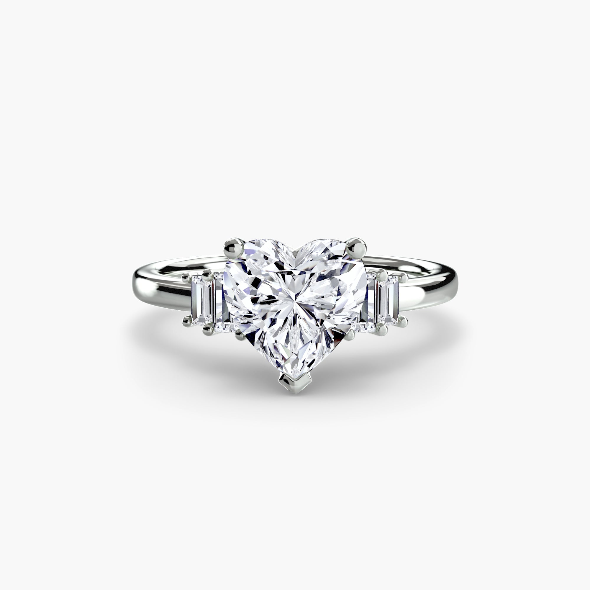 Saint-Tropez Baguette Accent Solitaire