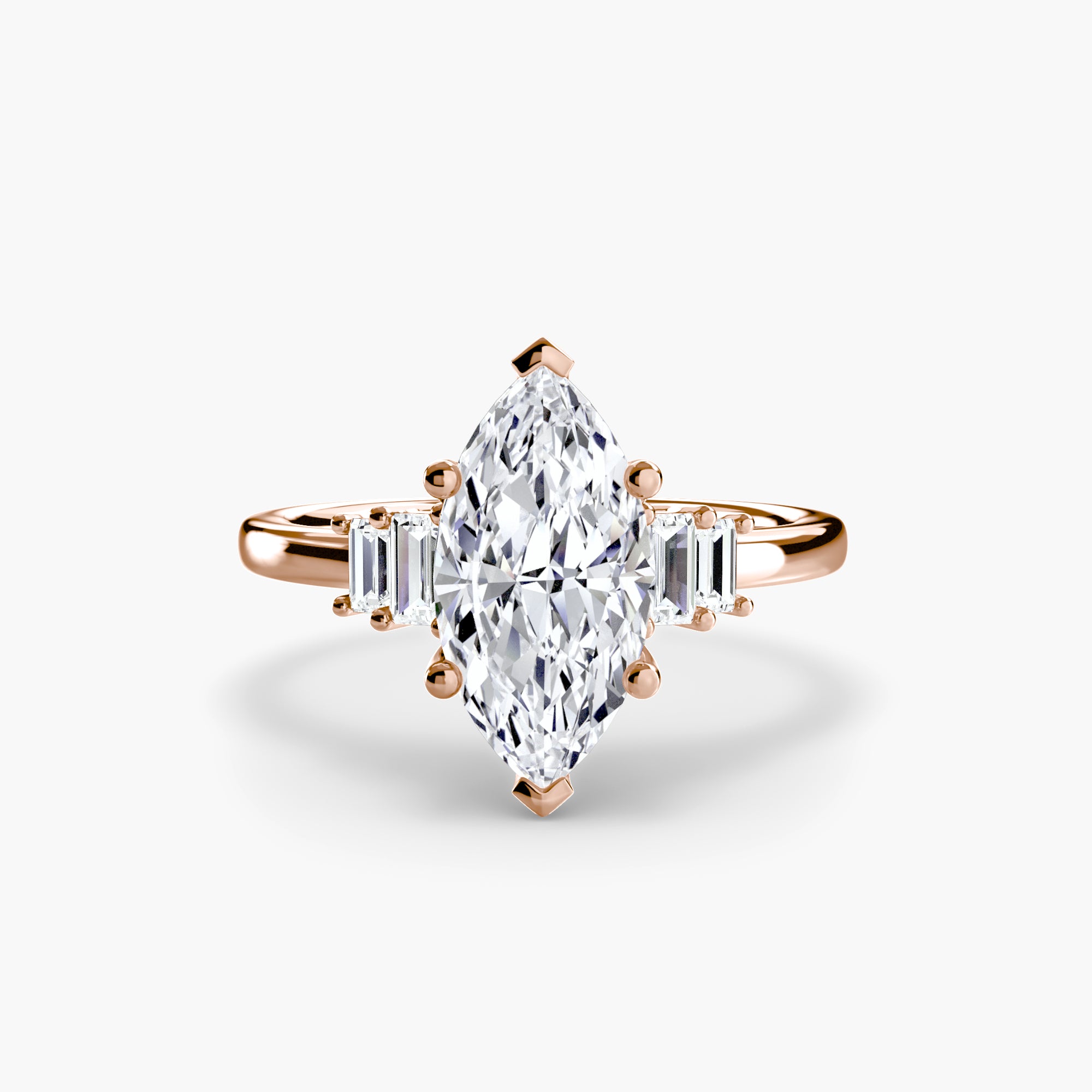 Saint-Tropez Baguette Accent Solitaire