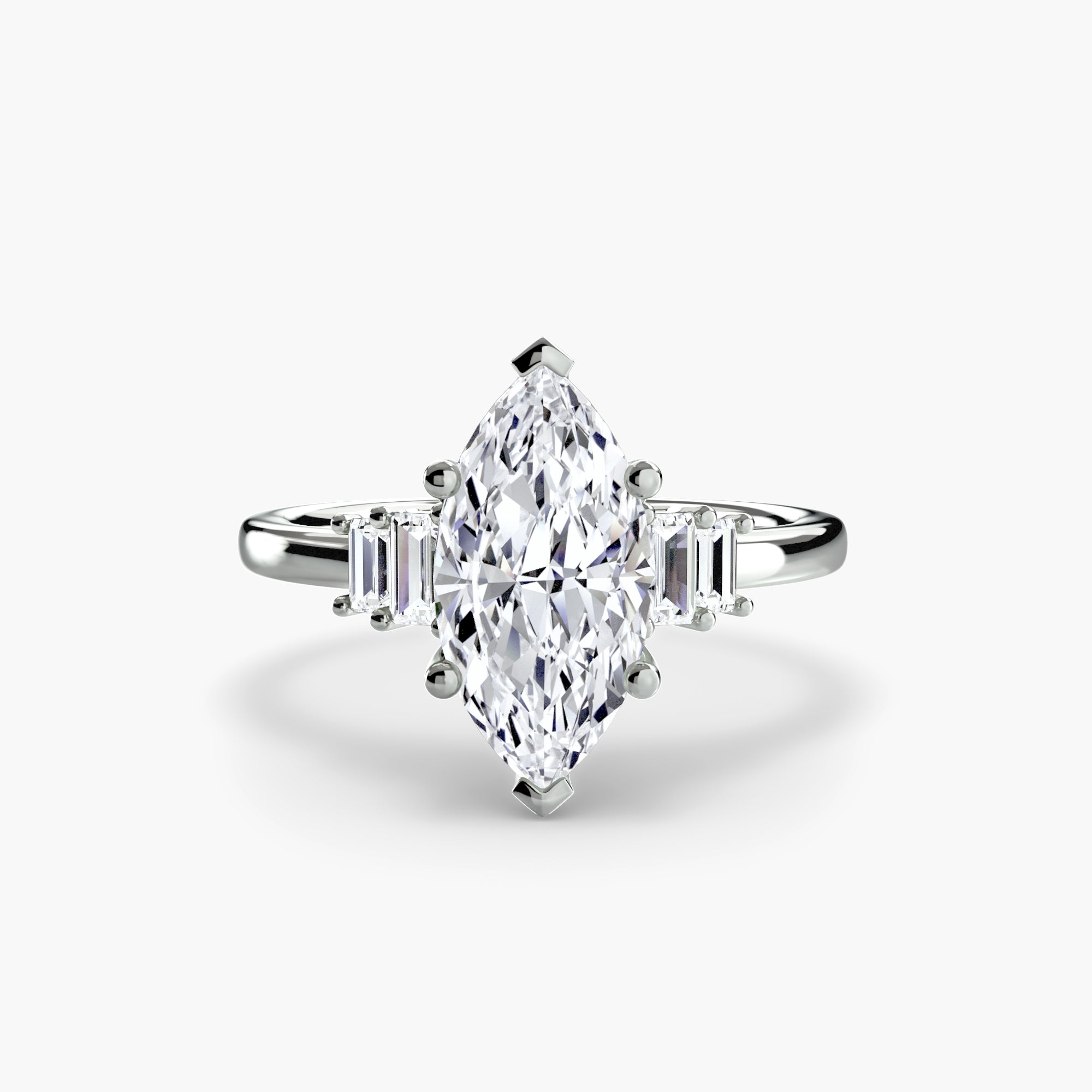 Saint-Tropez Baguette Accent Solitaire