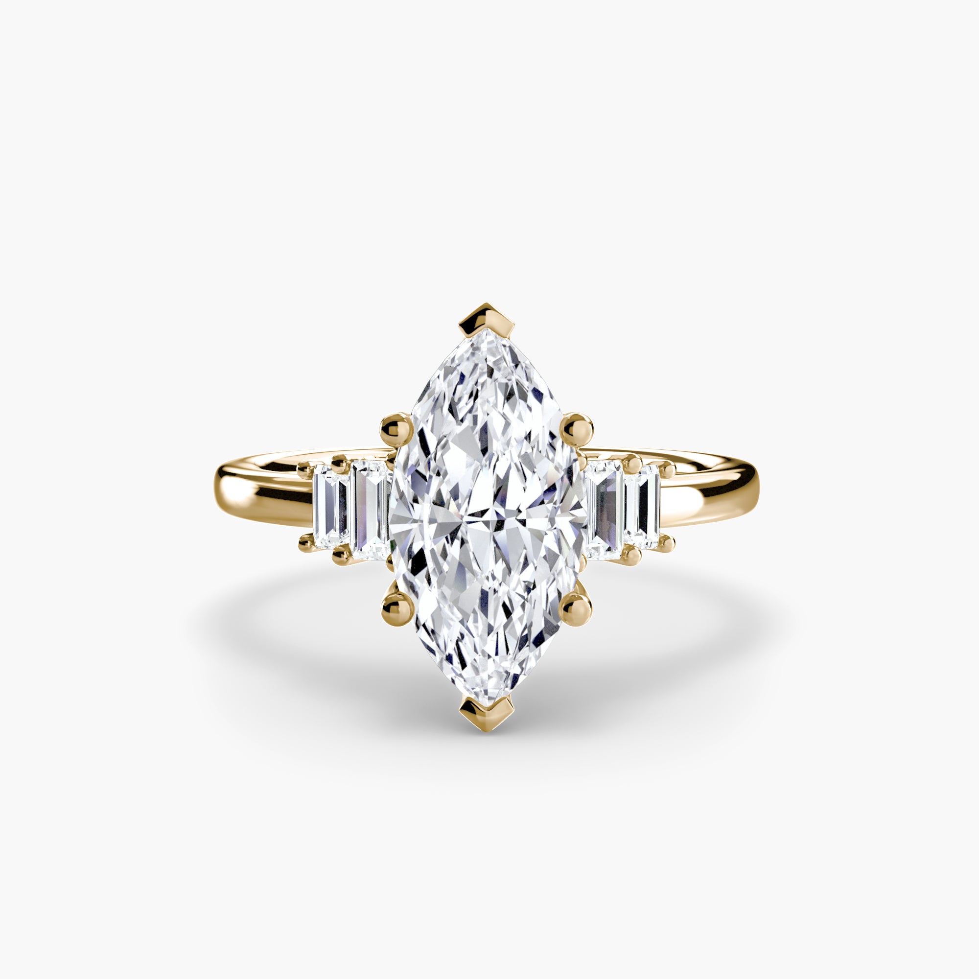 Saint-Tropez Baguette Accent Solitaire
