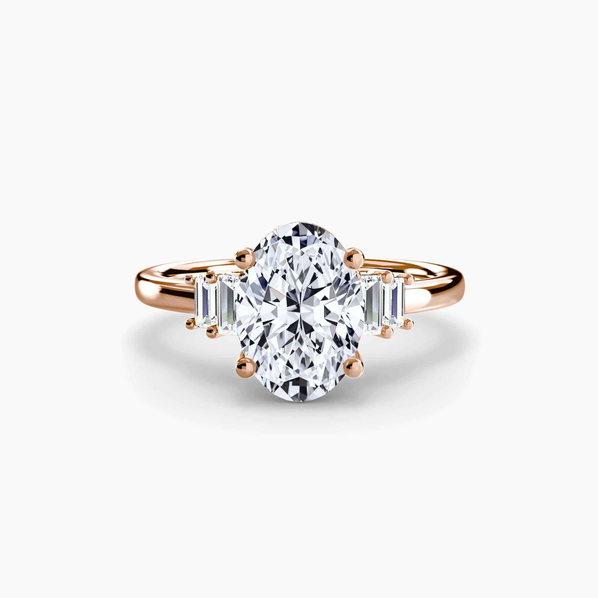 Saint-Tropez Baguette Accent Solitaire