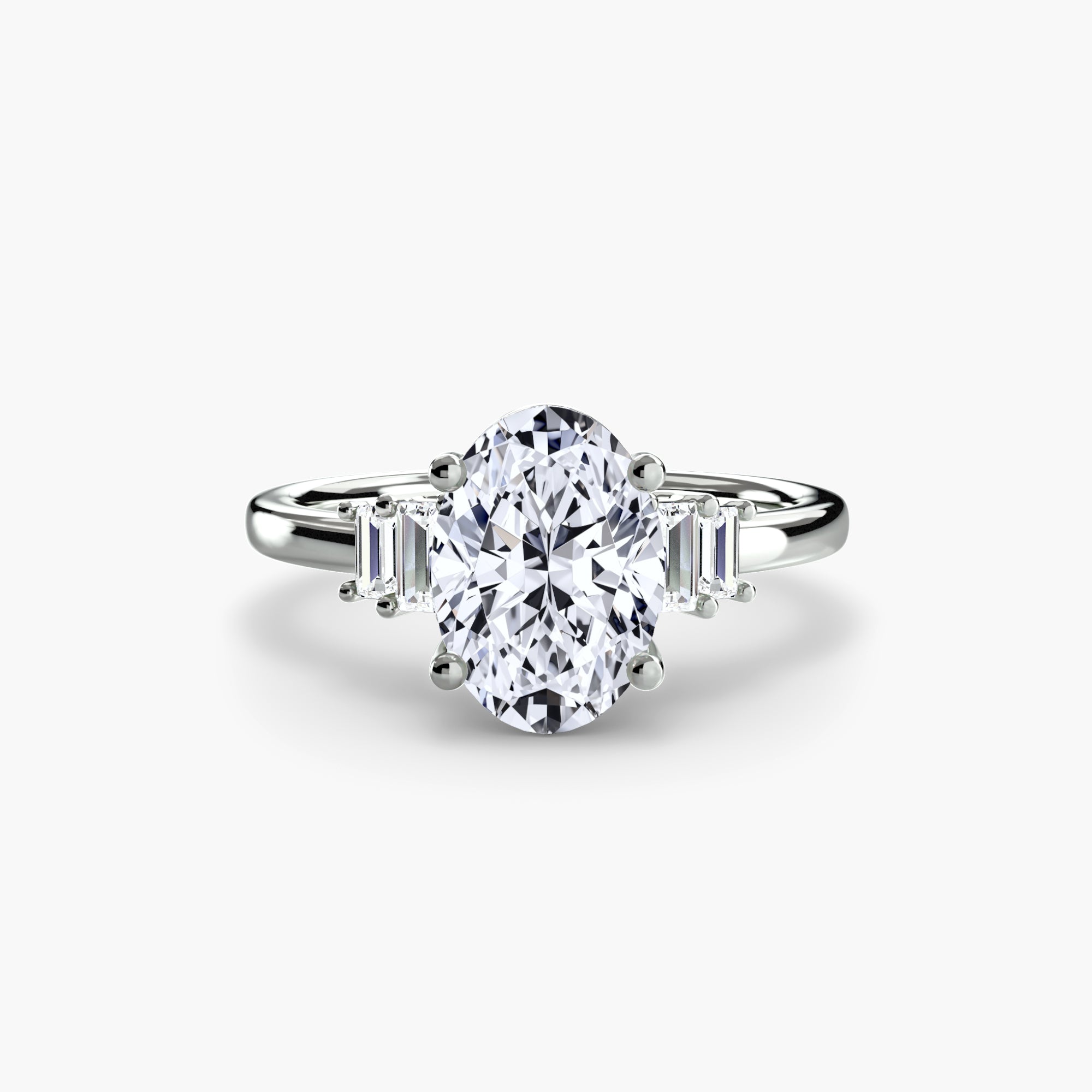 Saint-Tropez Baguette Accent Solitaire