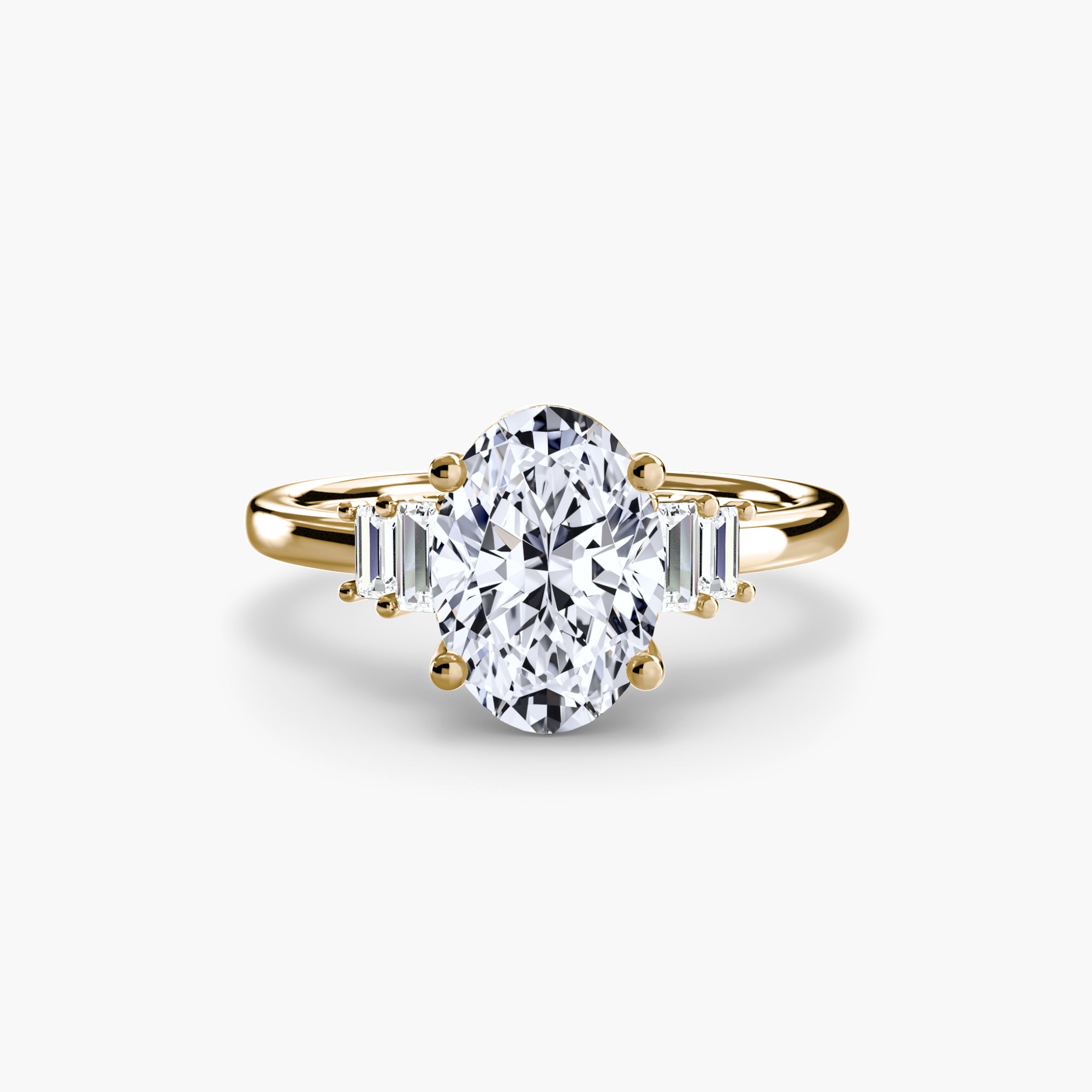 Saint-Tropez Baguette Accent Solitaire