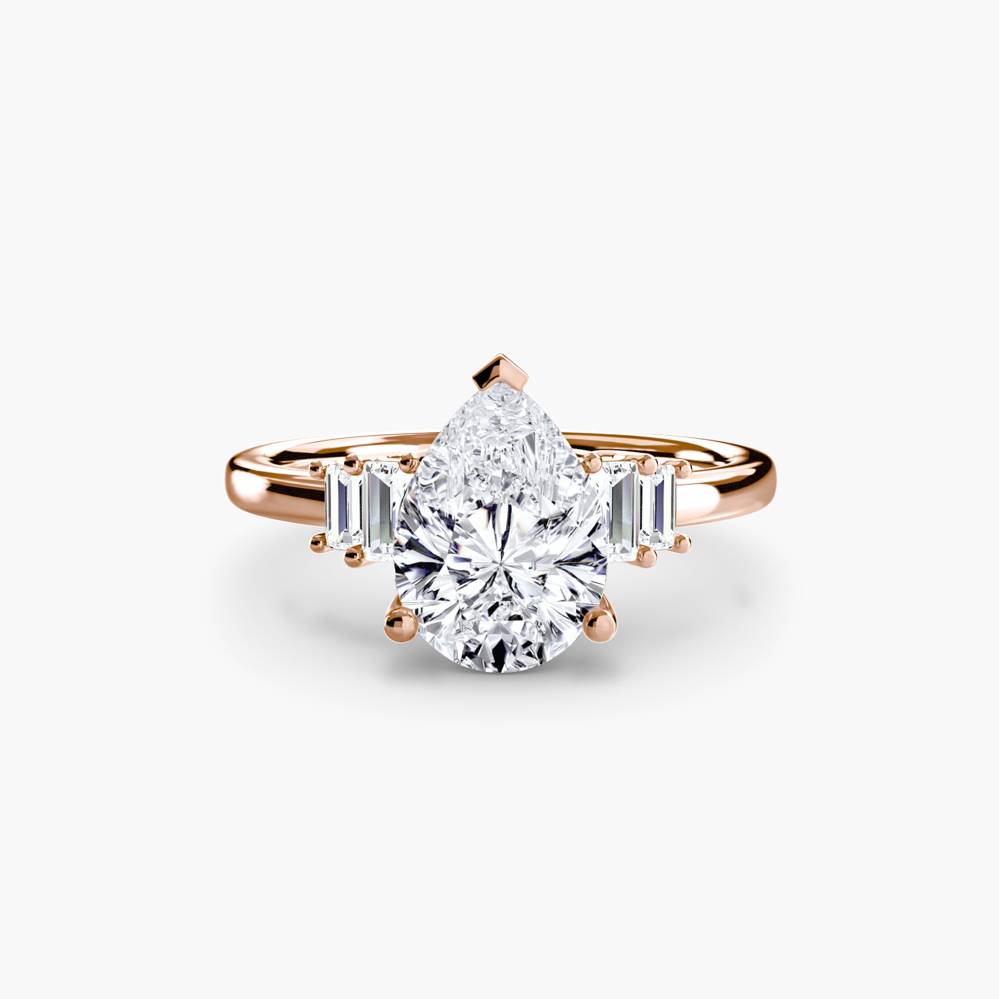 Saint-Tropez Baguette Accent Solitaire