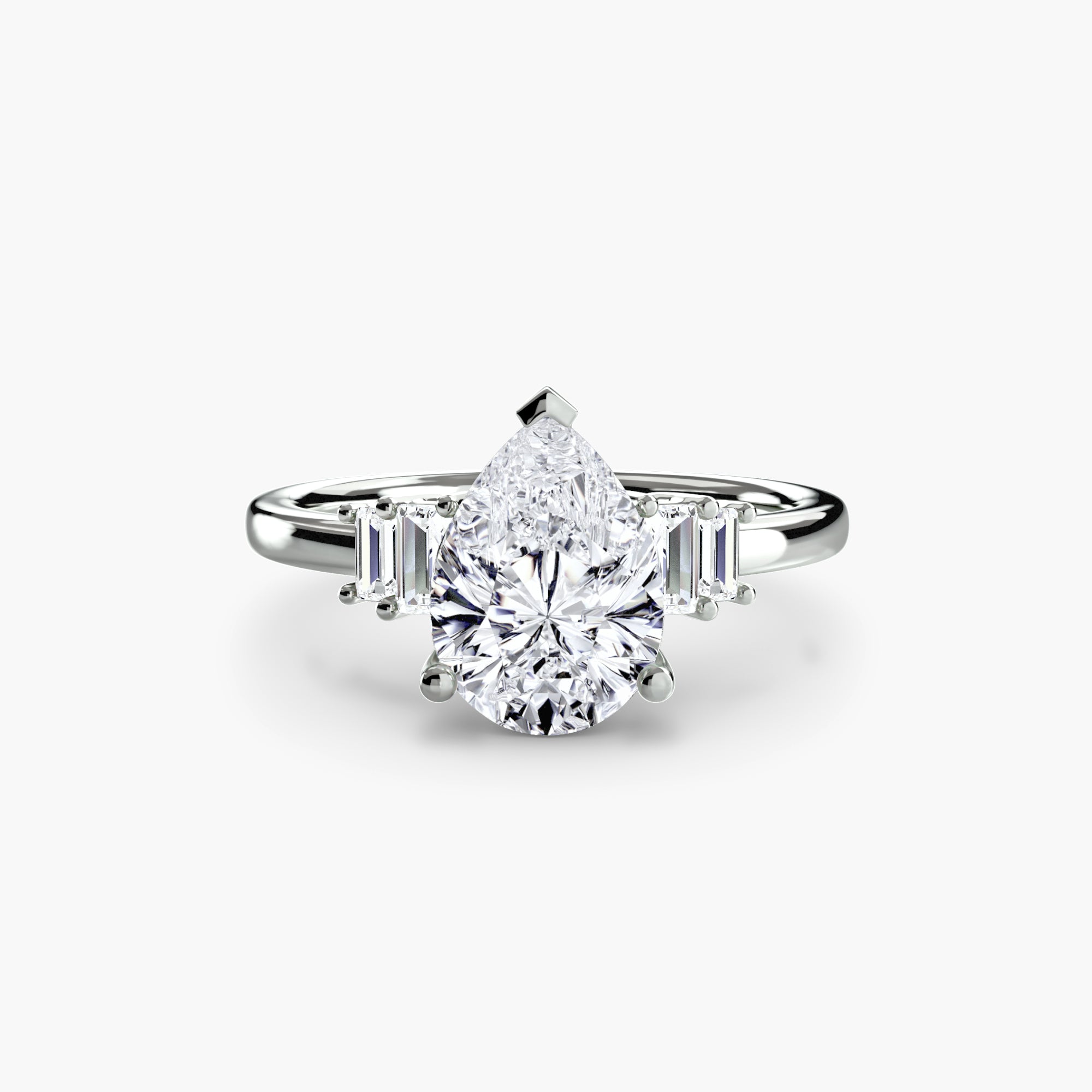 Saint-Tropez Baguette Accent Solitaire