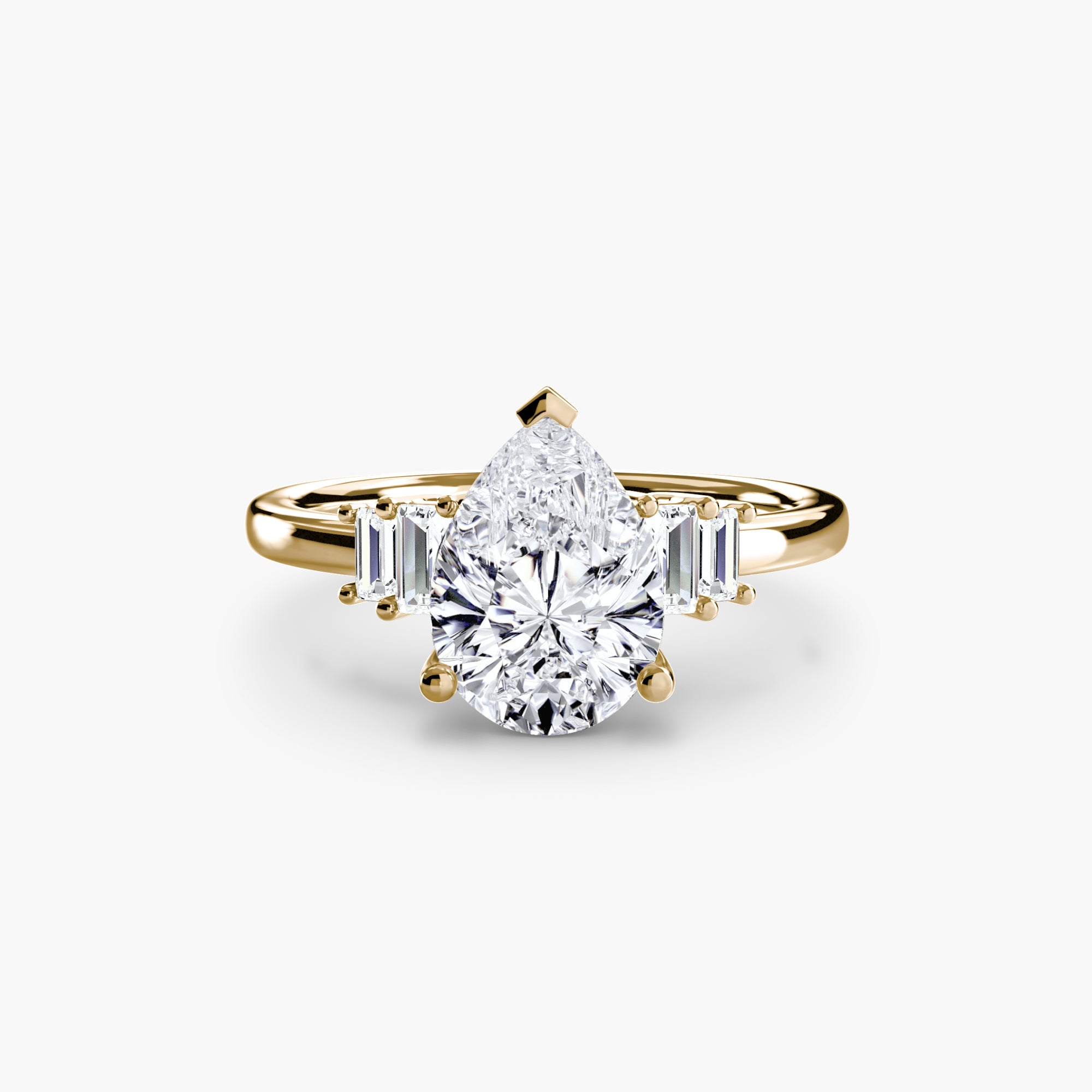 Saint-Tropez Baguette Accent Solitaire