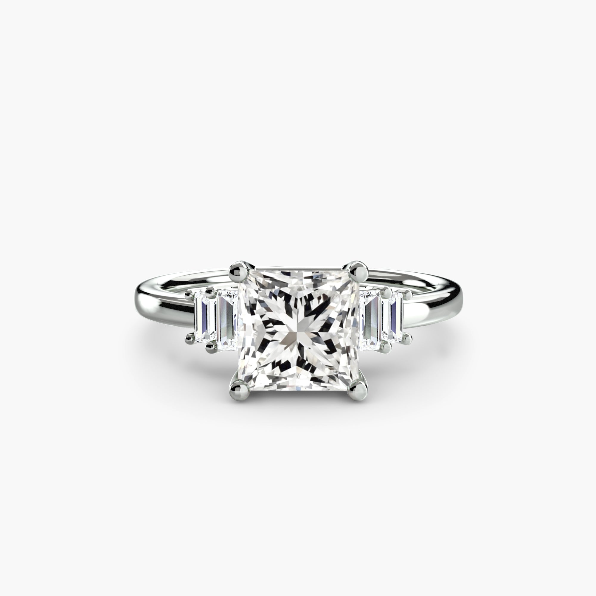 Saint-Tropez Baguette Accent Solitaire