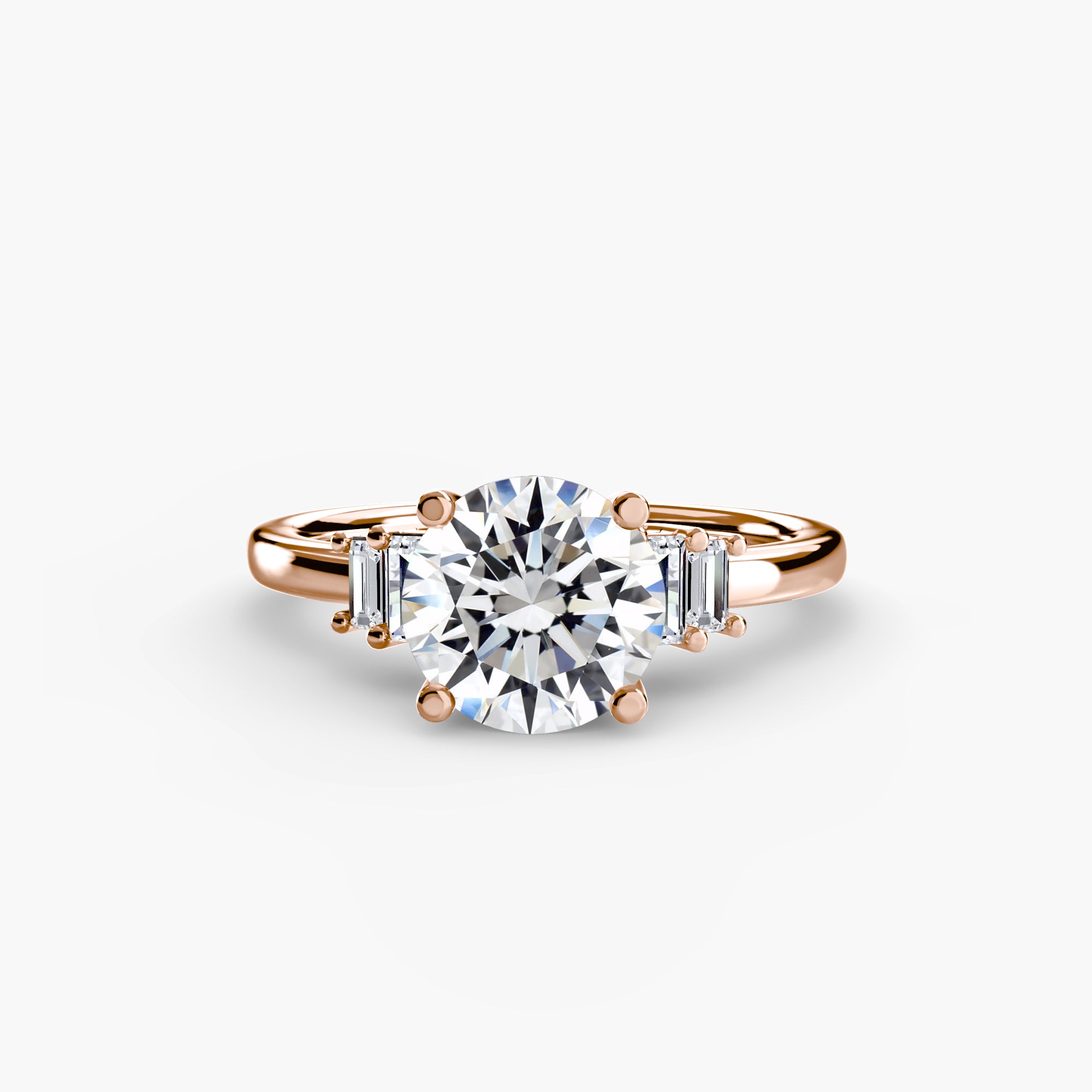 Saint-Tropez Baguette Accent Solitaire