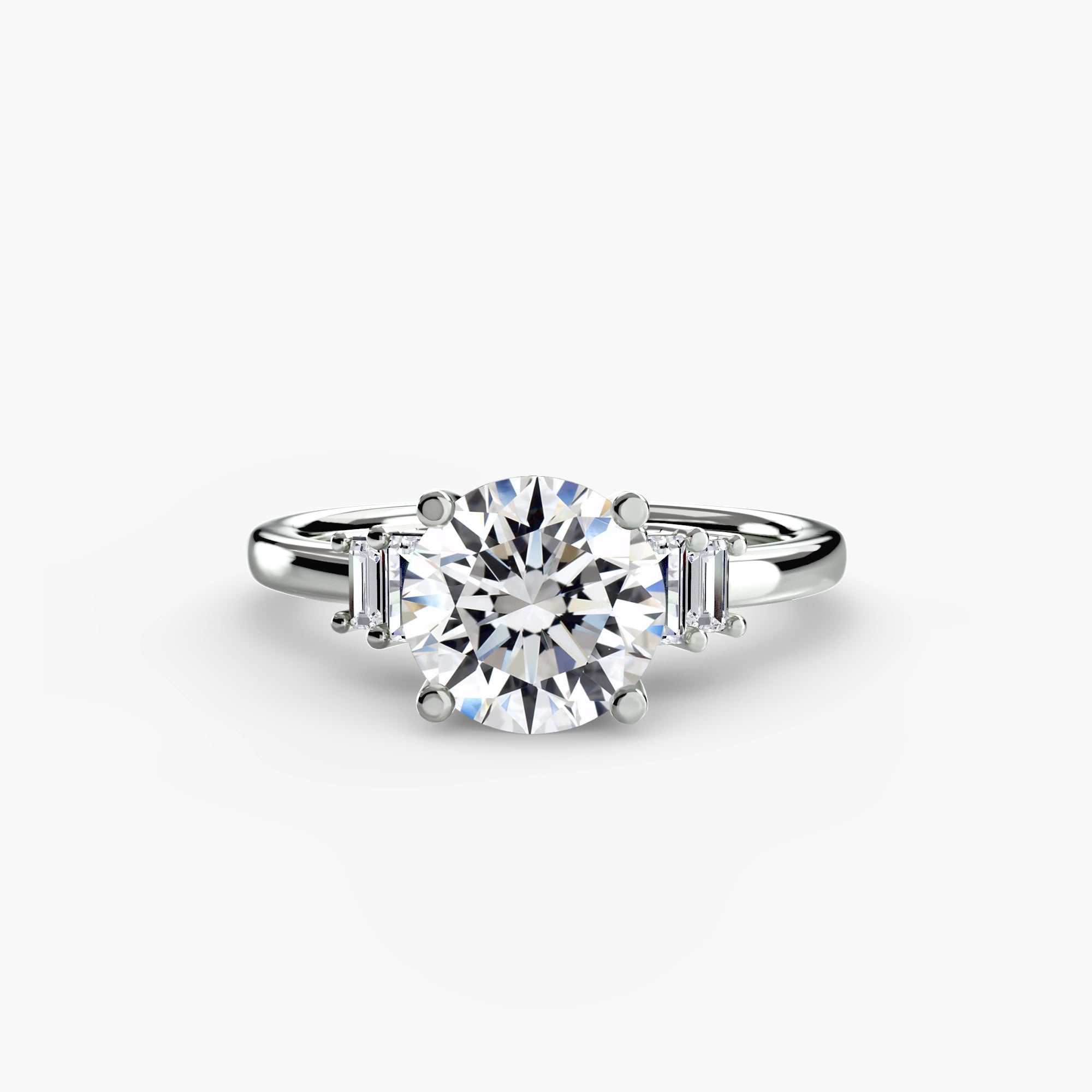 Saint-Tropez Baguette Accent Solitaire