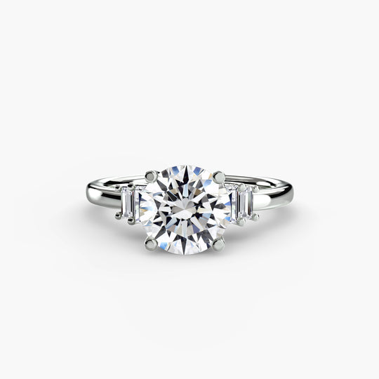 Saint-Tropez Baguette Accent Solitaire Setting