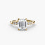 Solitaire with Shoulder Accents