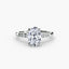 Solitaire with Shoulder Accents