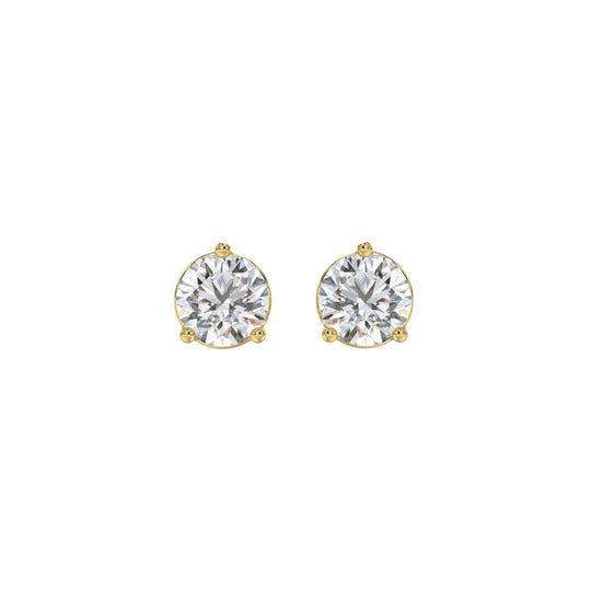 Lab Diamond Stud Earrings | 14k Yellow Gold | 1.5 ctw