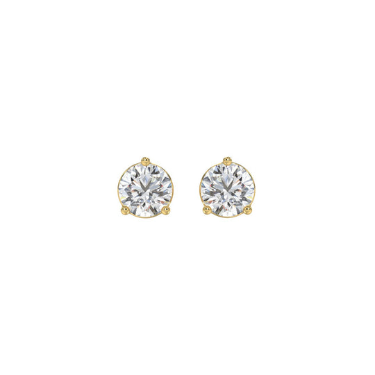 Lab Diamond Stud Earrings | 14k Yellow Gold | 1 ctw