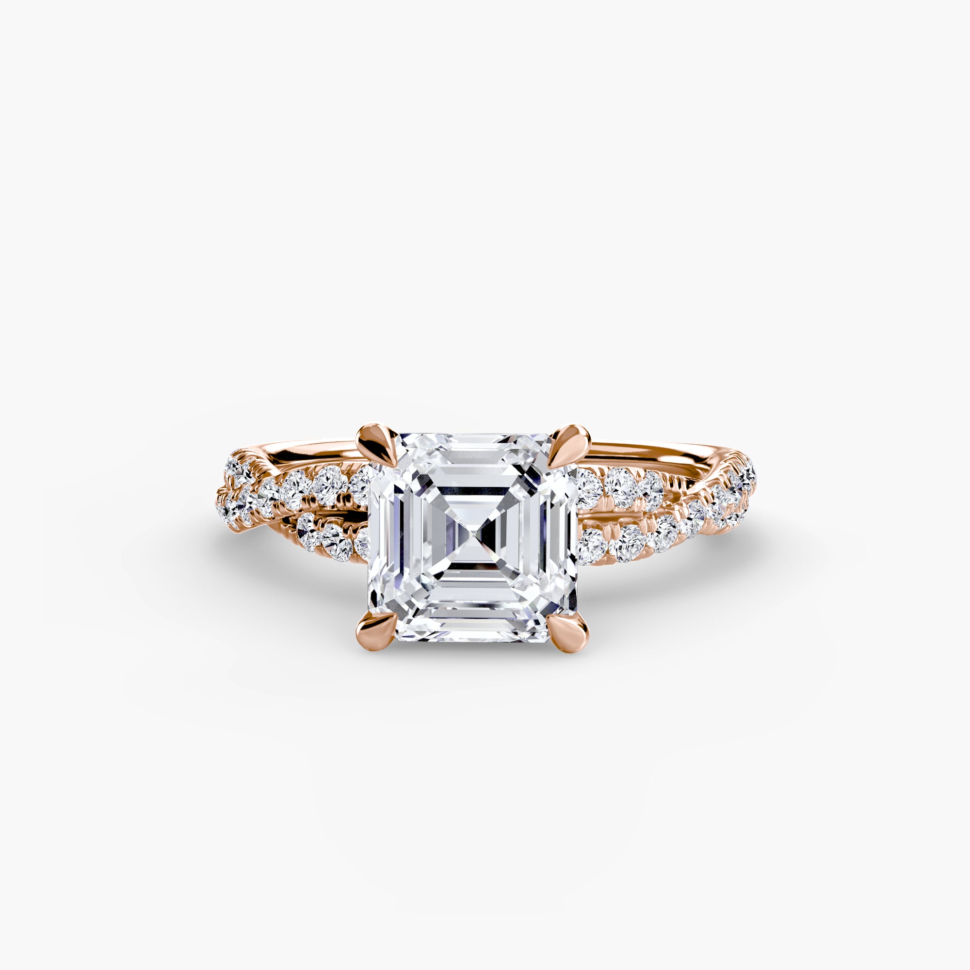 Marbella Twisted Pavé Solitaire Setting
