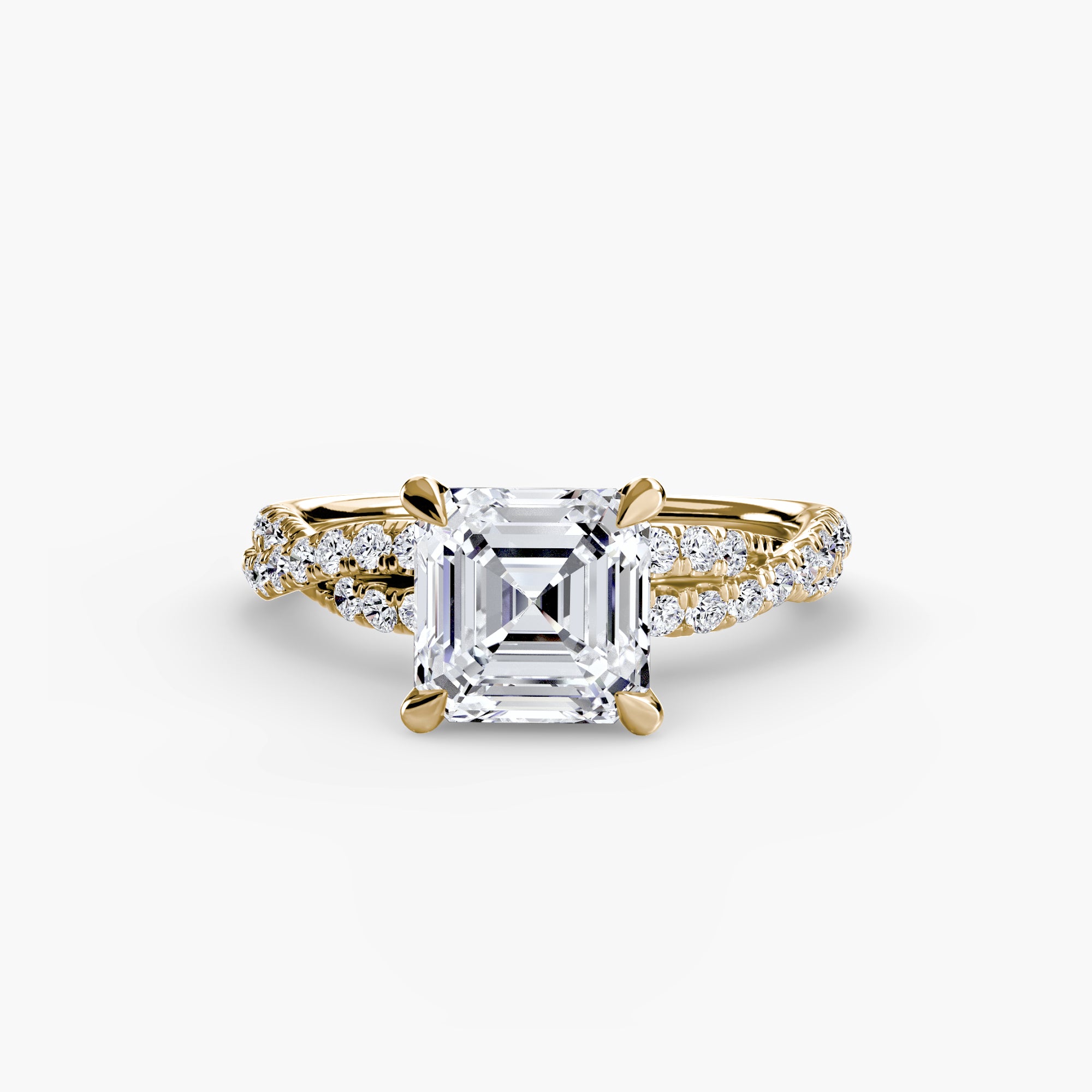 Marbella Twisted Pavé Solitaire Setting