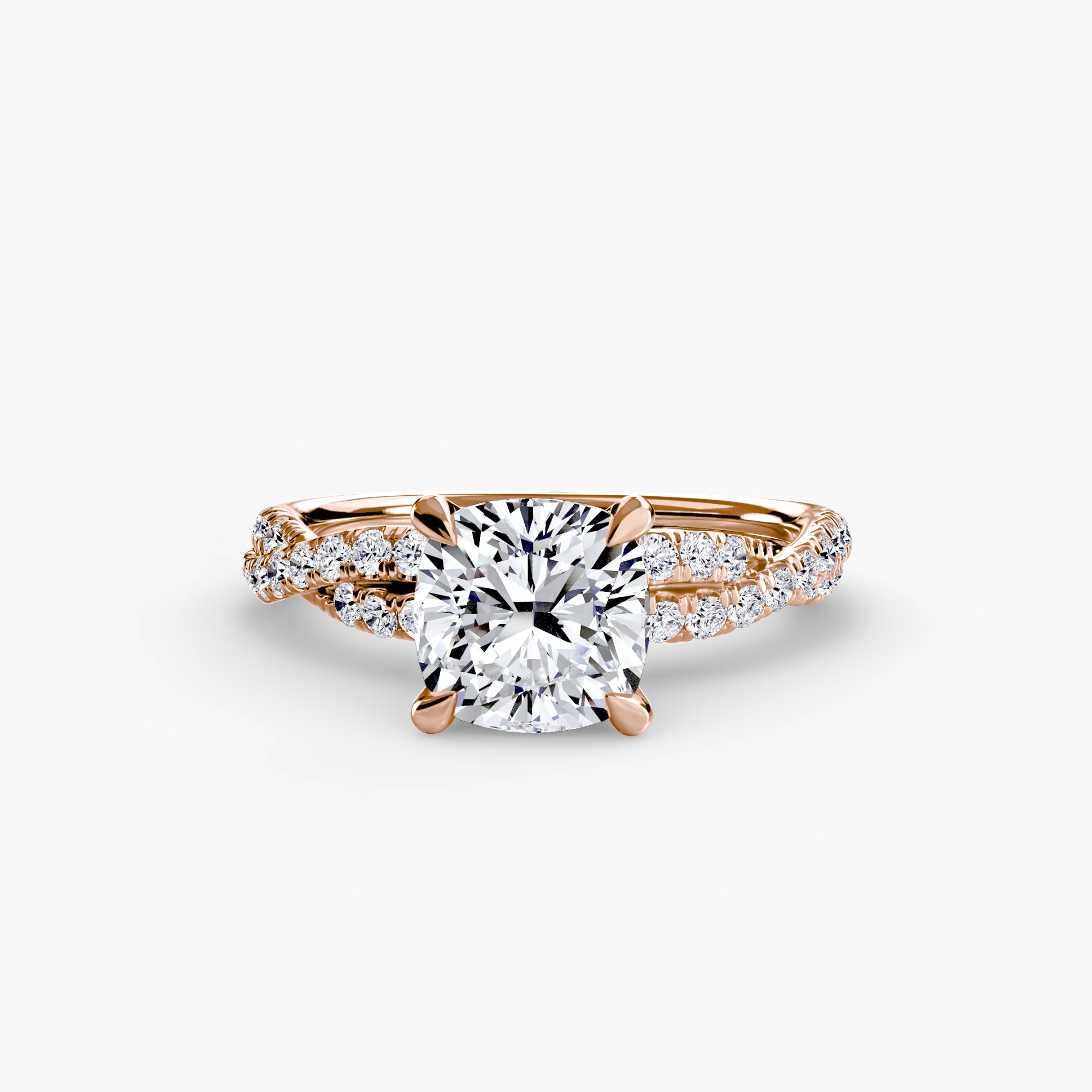 Marbella Twisted Pavé Solitaire Setting