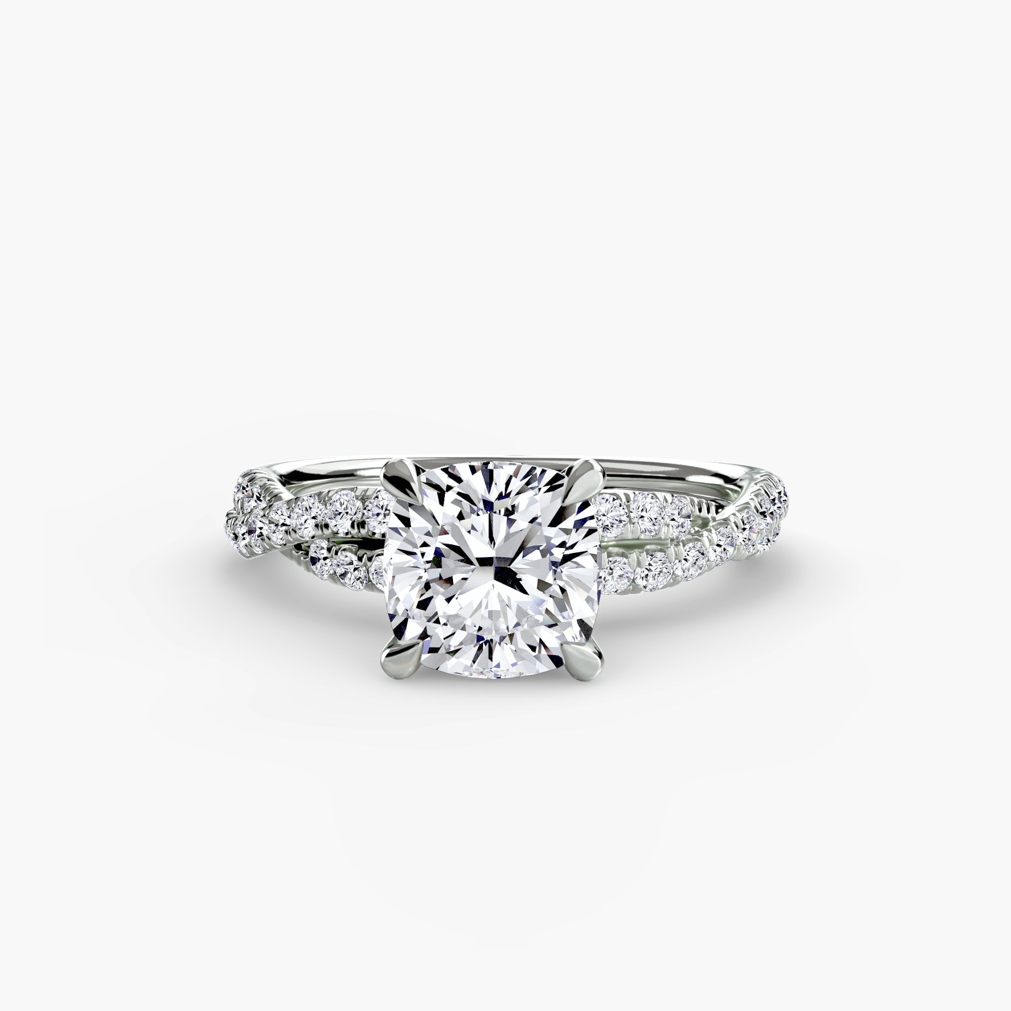 Marbella Twisted Pavé Solitaire Setting