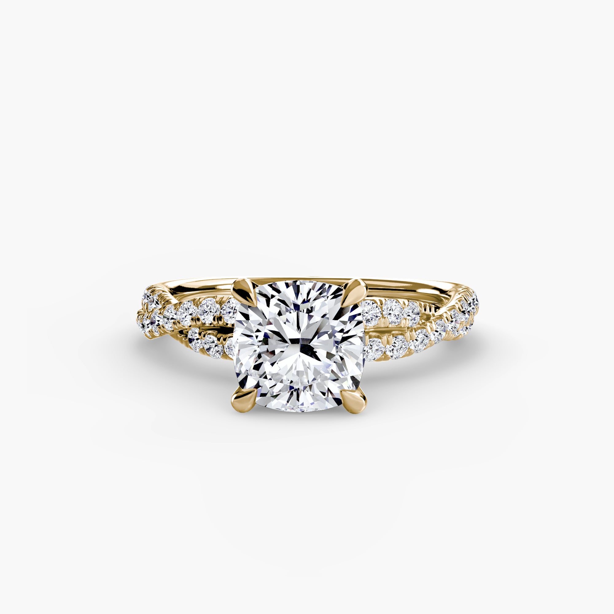 Marbella Twisted Pavé Solitaire Setting
