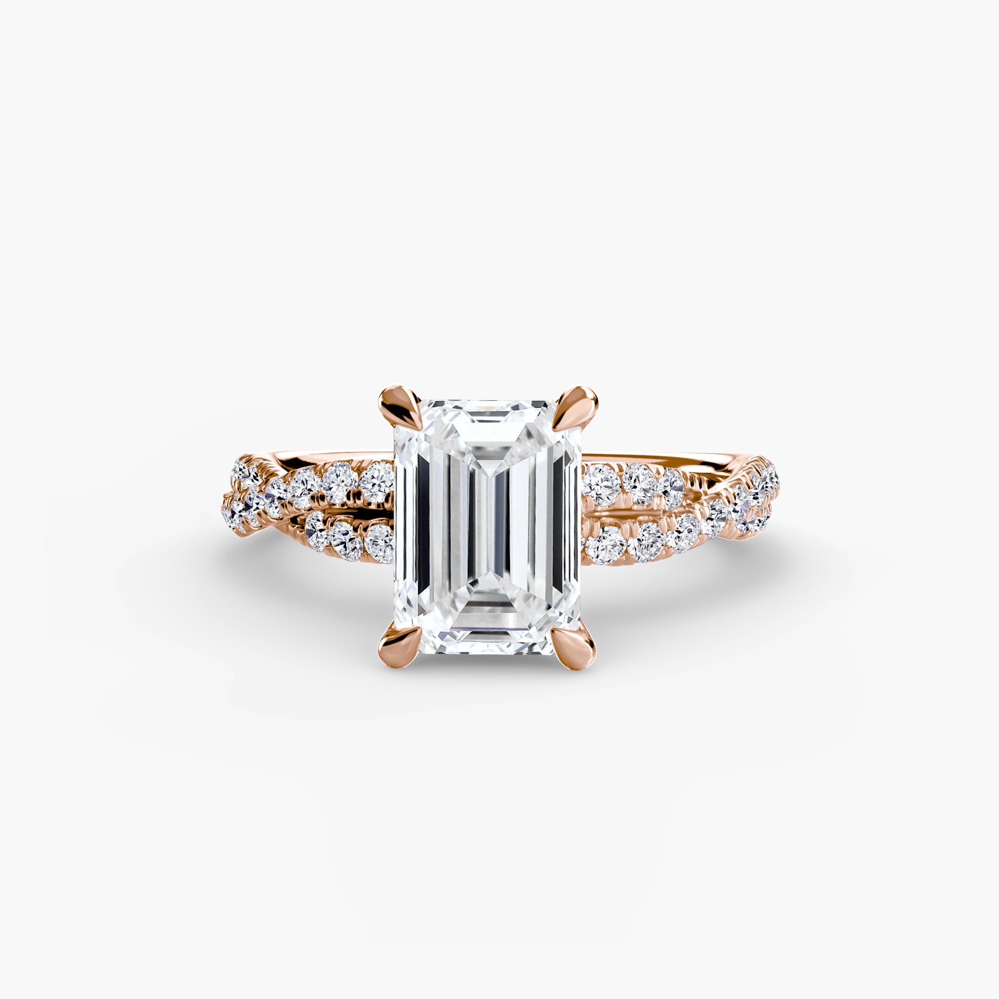 Marbella Twisted Pavé Solitaire Setting