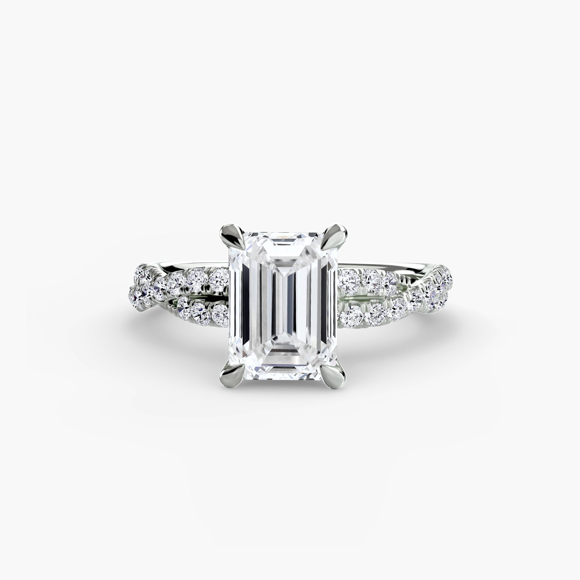 Marbella Twisted Pavé Solitaire Setting
