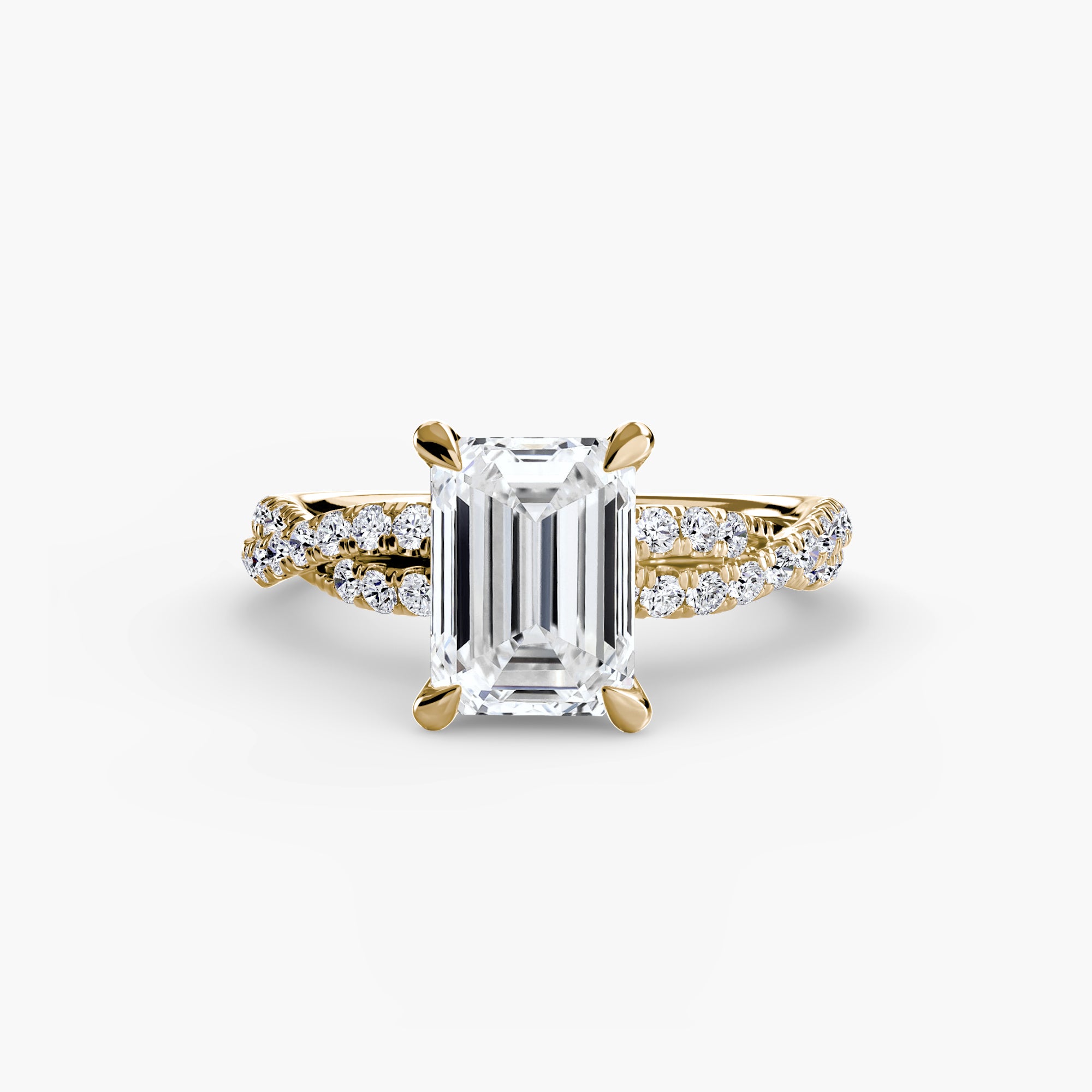 Marbella Twisted Pavé Solitaire Setting