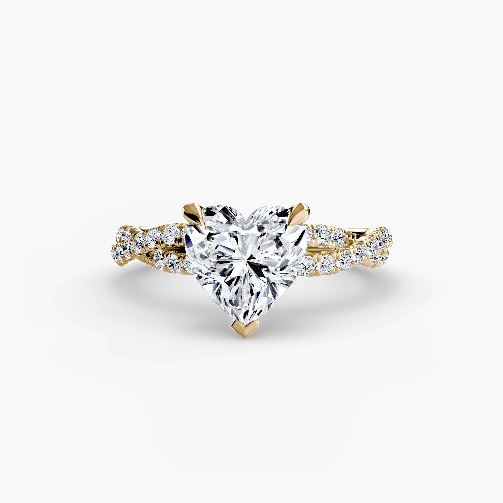 Marbella Twisted Pavé Solitaire Setting