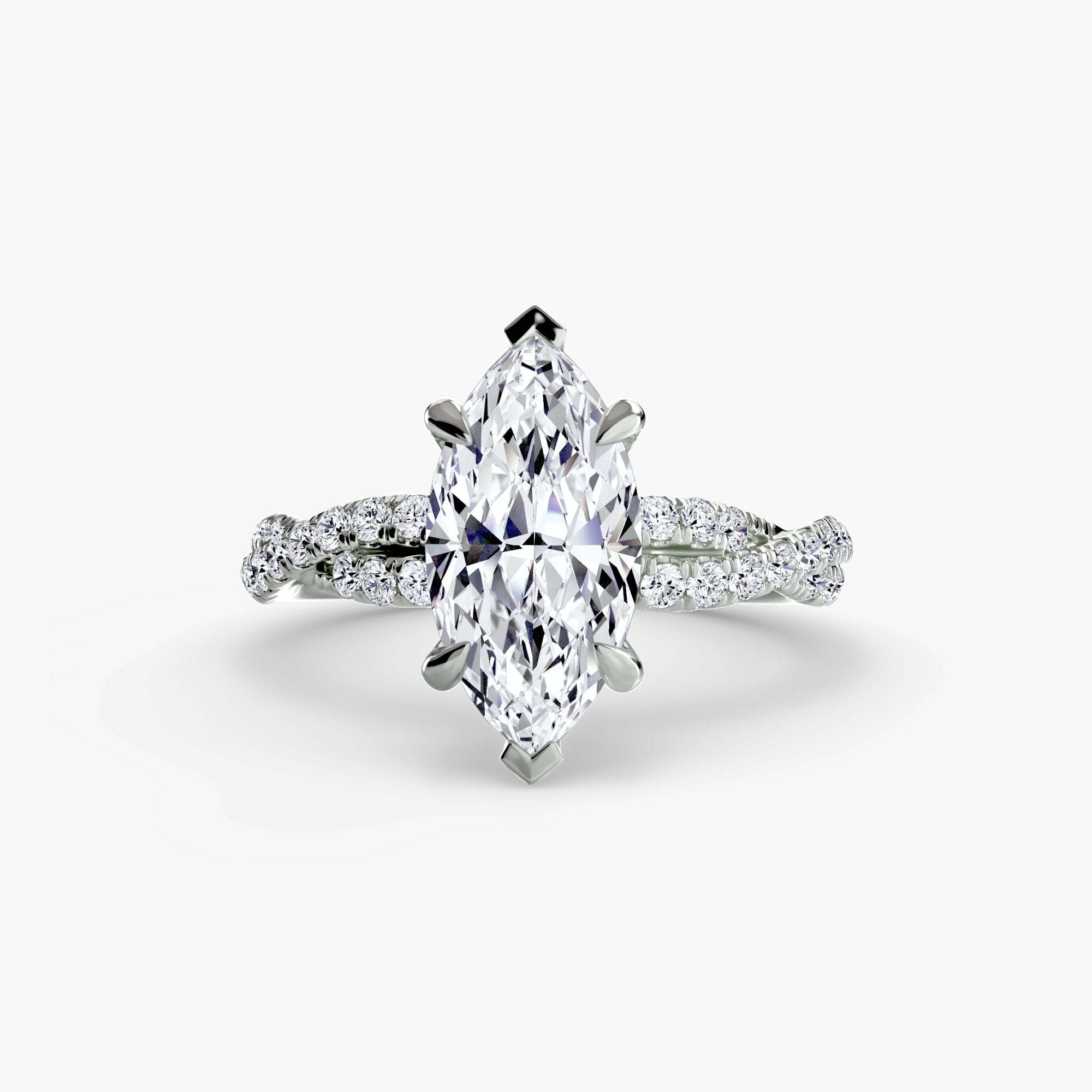 Marbella Twisted Pavé Solitaire Setting