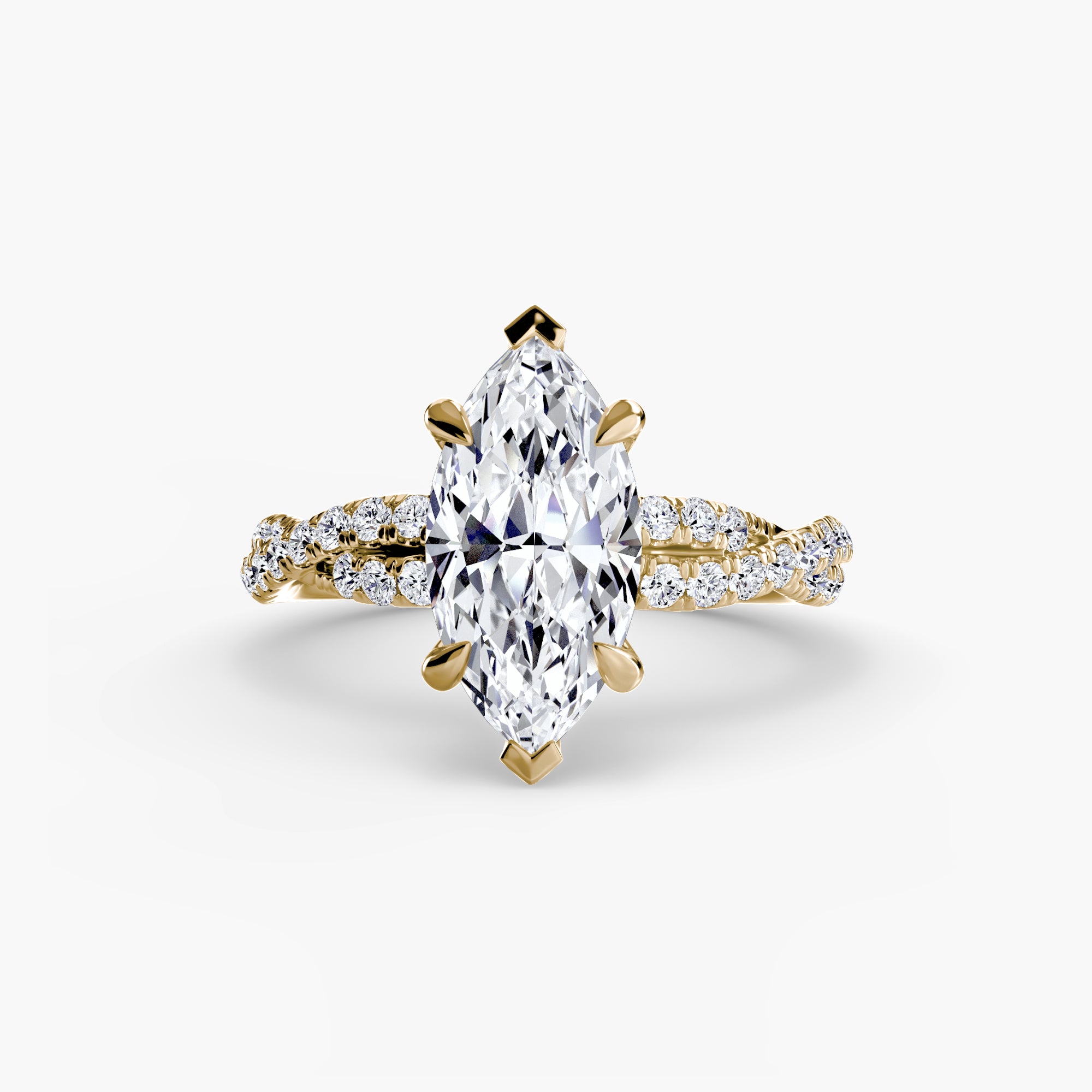 Marbella Twisted Pavé Solitaire