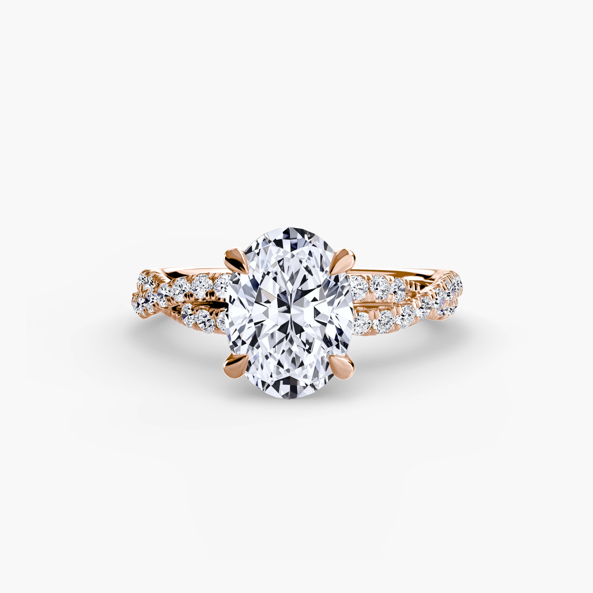 Marbella Twisted Pavé Solitaire Setting