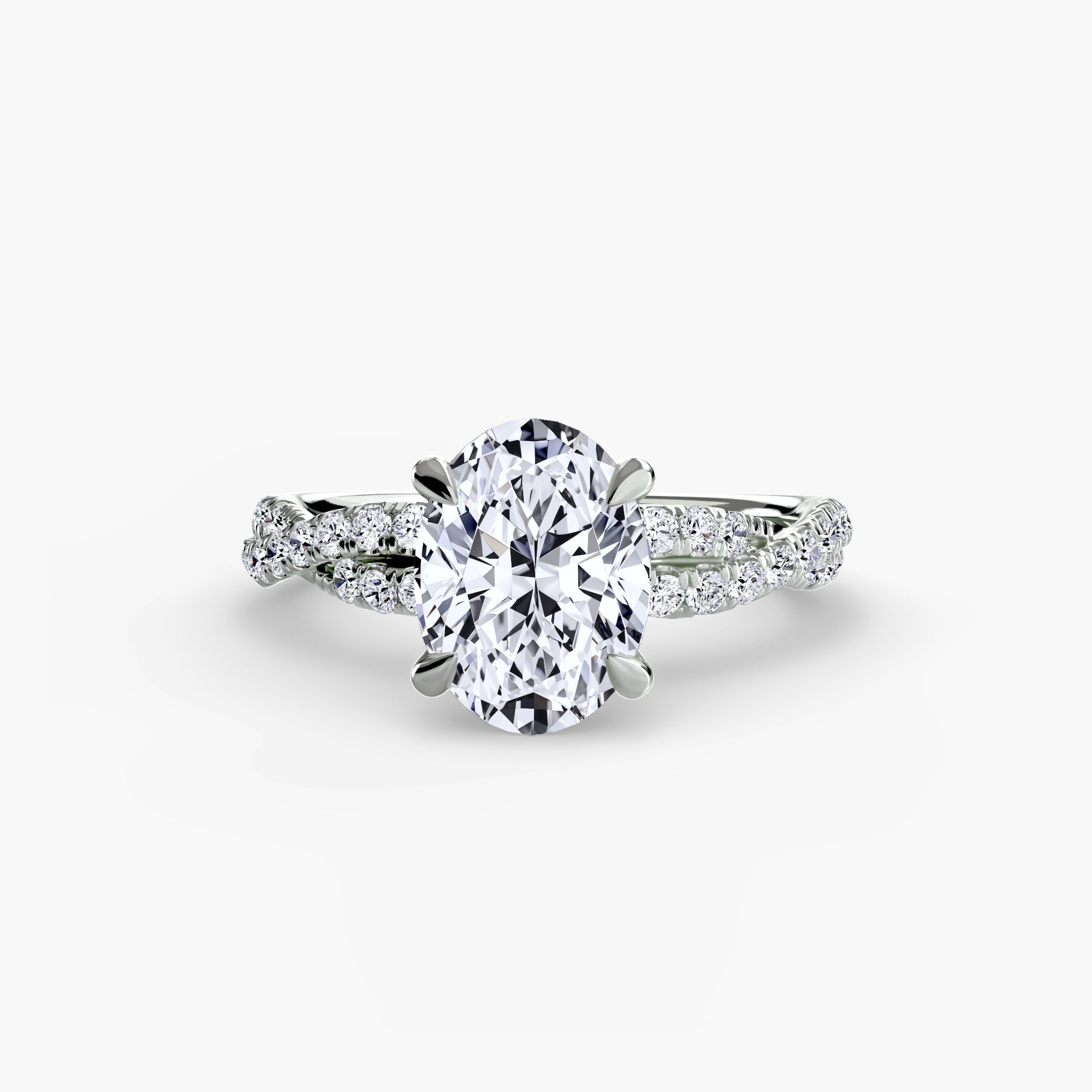 Marbella Twisted Pavé Solitaire Setting