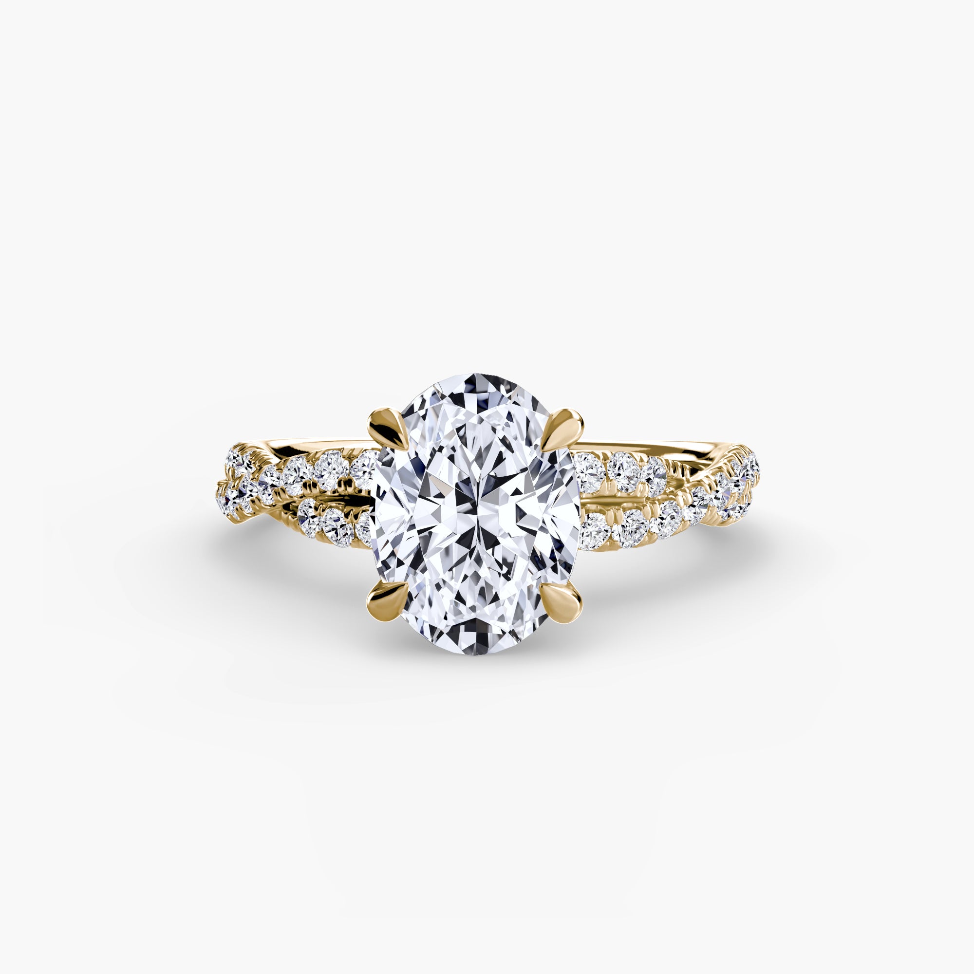 Marbella Twisted Pavé Solitaire Setting