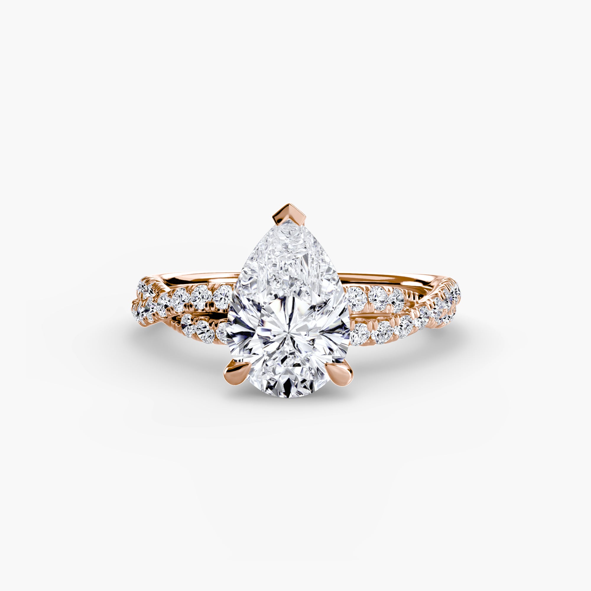 Marbella Twisted Pavé Solitaire Setting