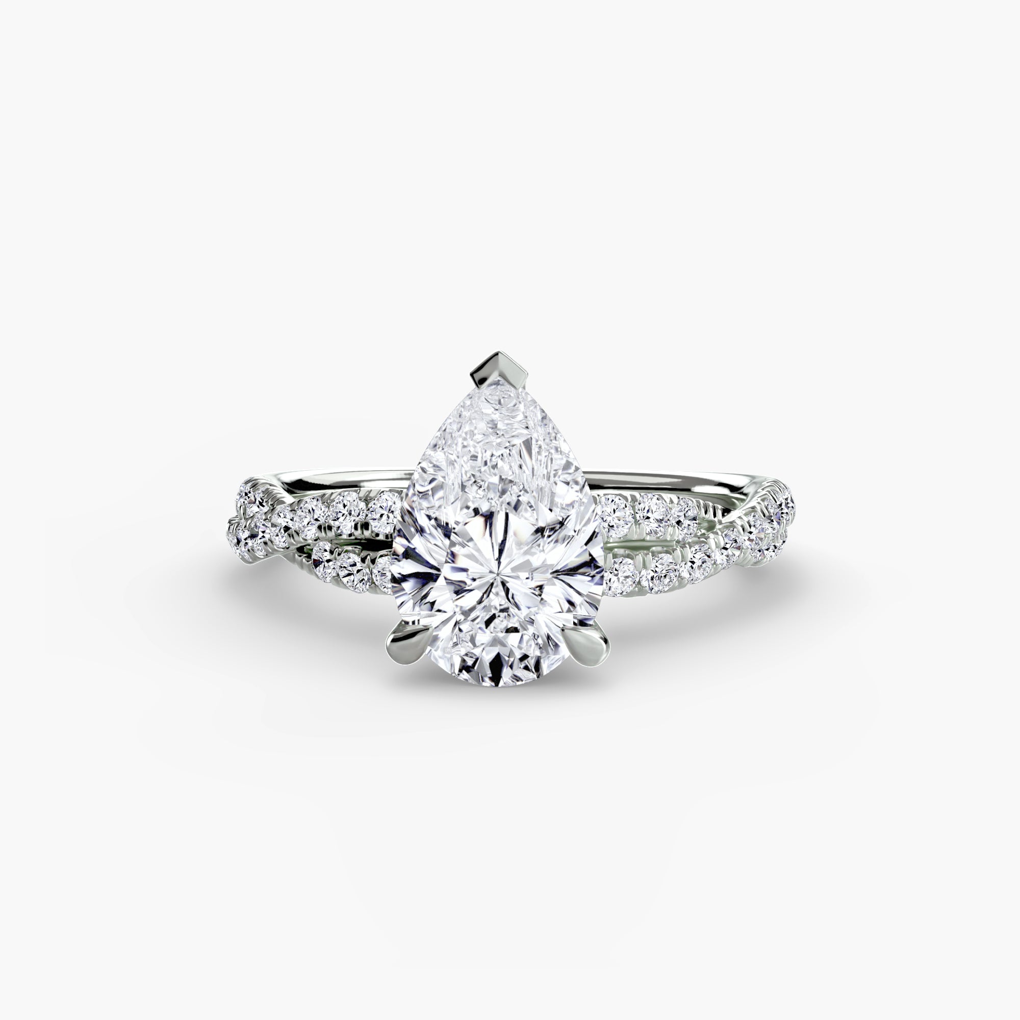 Marbella Twisted Pavé Solitaire Setting