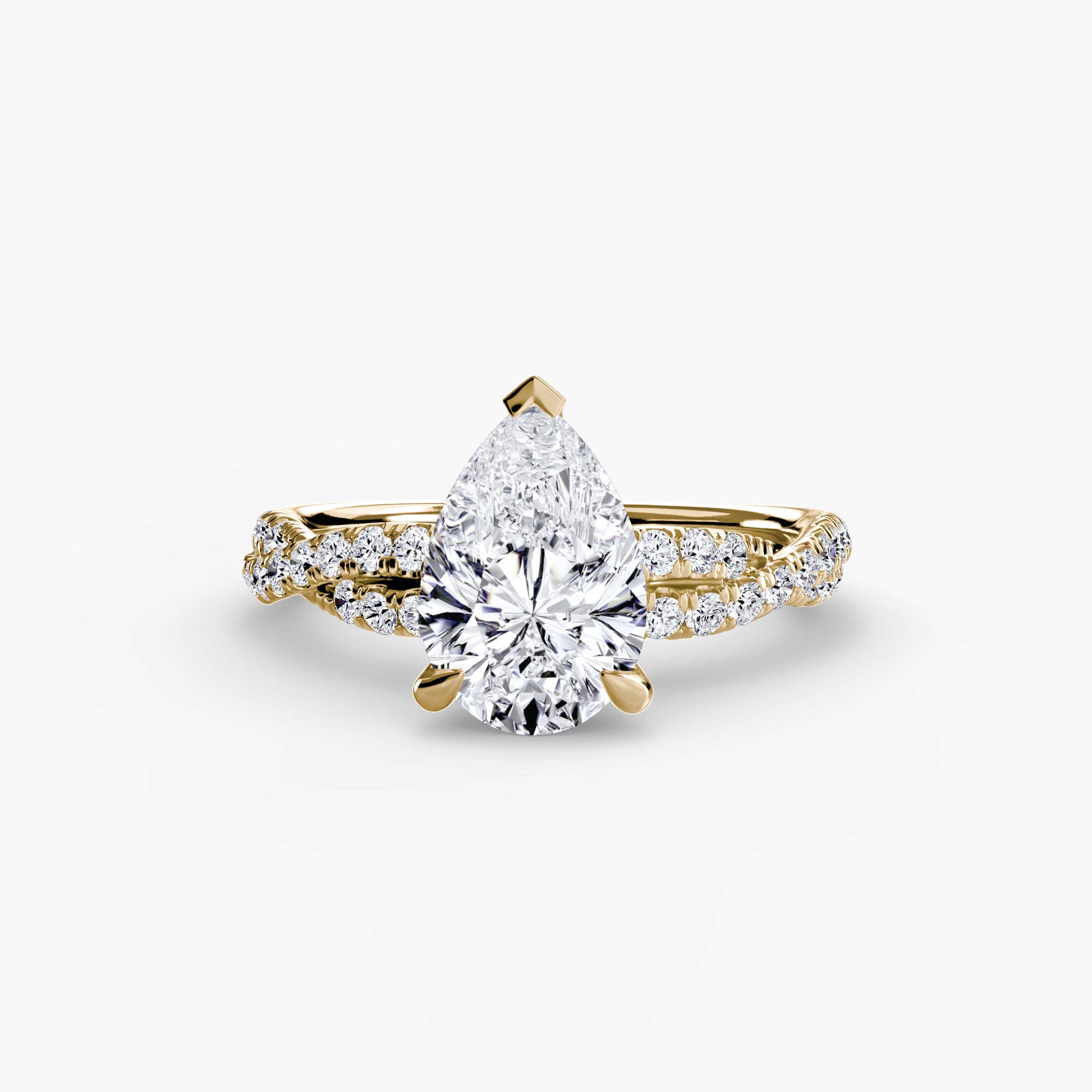 Marbella Twisted Pavé Solitaire Setting