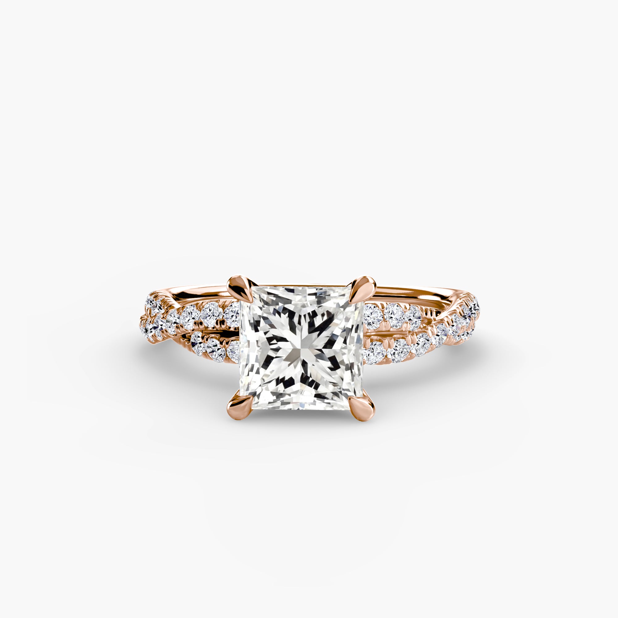 Marbella Twisted Pavé Solitaire Setting
