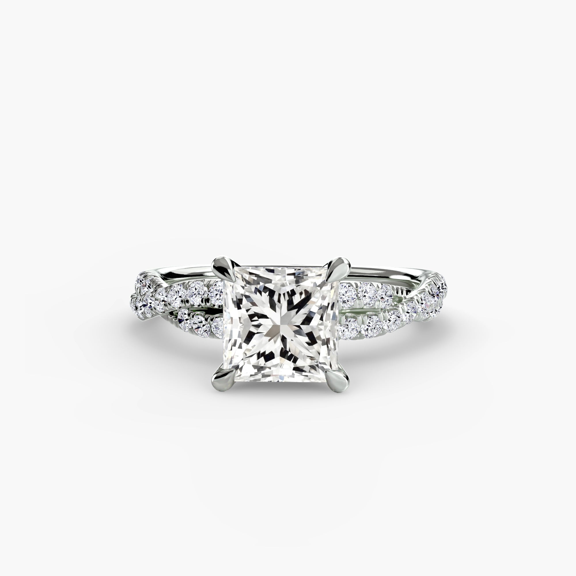 Marbella Twisted Pavé Solitaire Setting