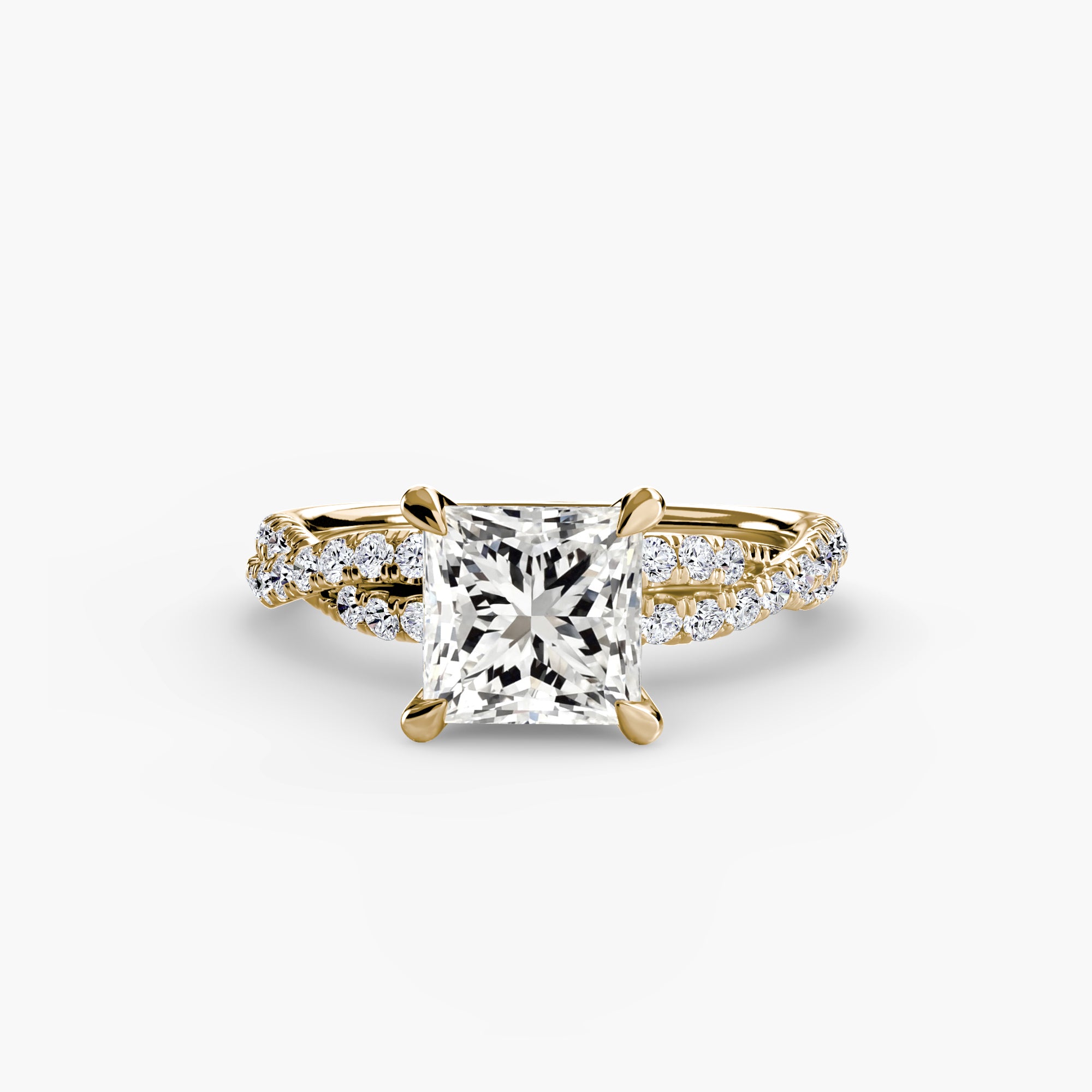 Marbella Twisted Pavé Solitaire Setting