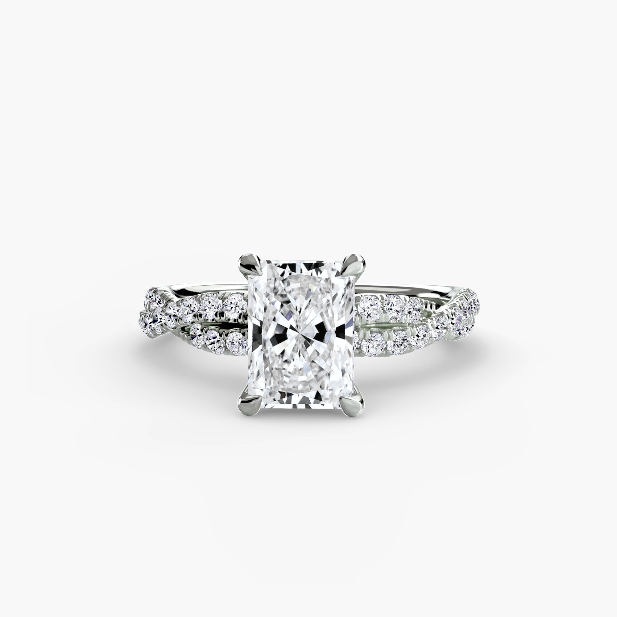 Marbella Twisted Pavé Solitaire