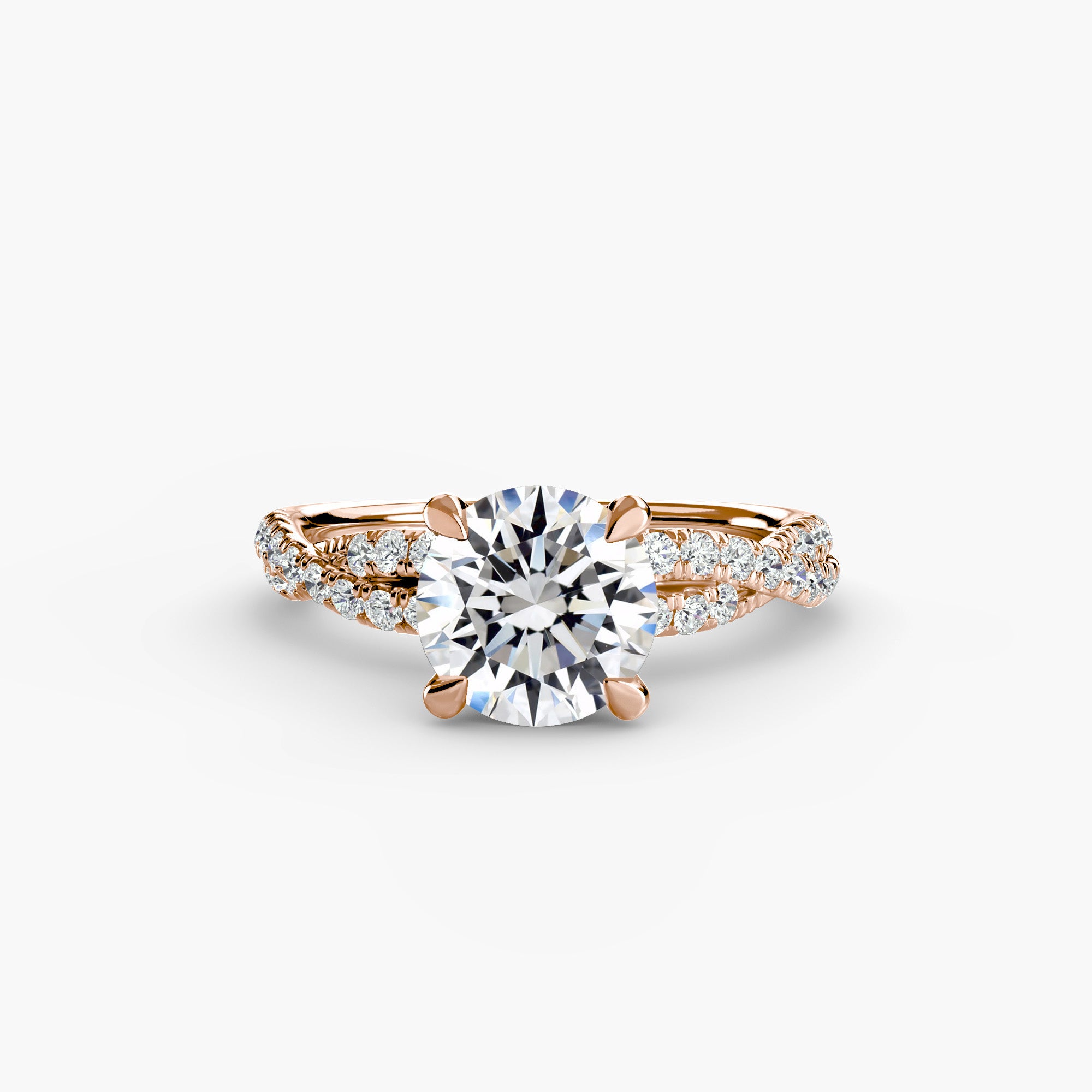 Marbella Twisted Pavé Solitaire Setting
