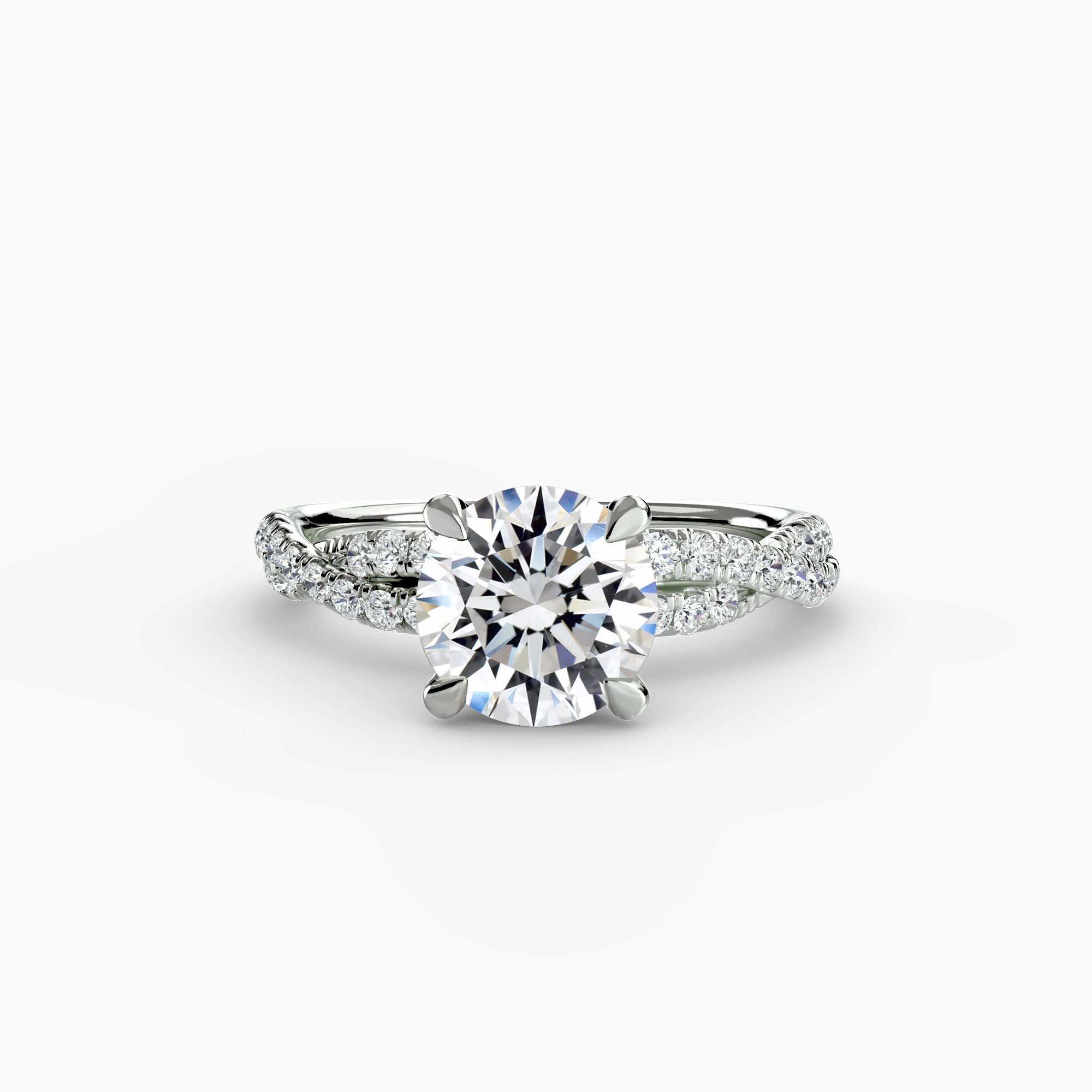 Marbella Twisted Pavé Solitaire Setting